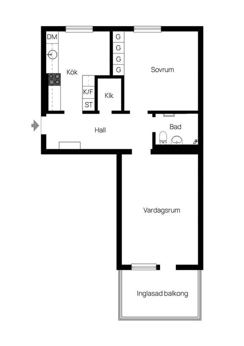 Bostadsrätt, Östbygatan 18 B, Gamla staden, Lidköping