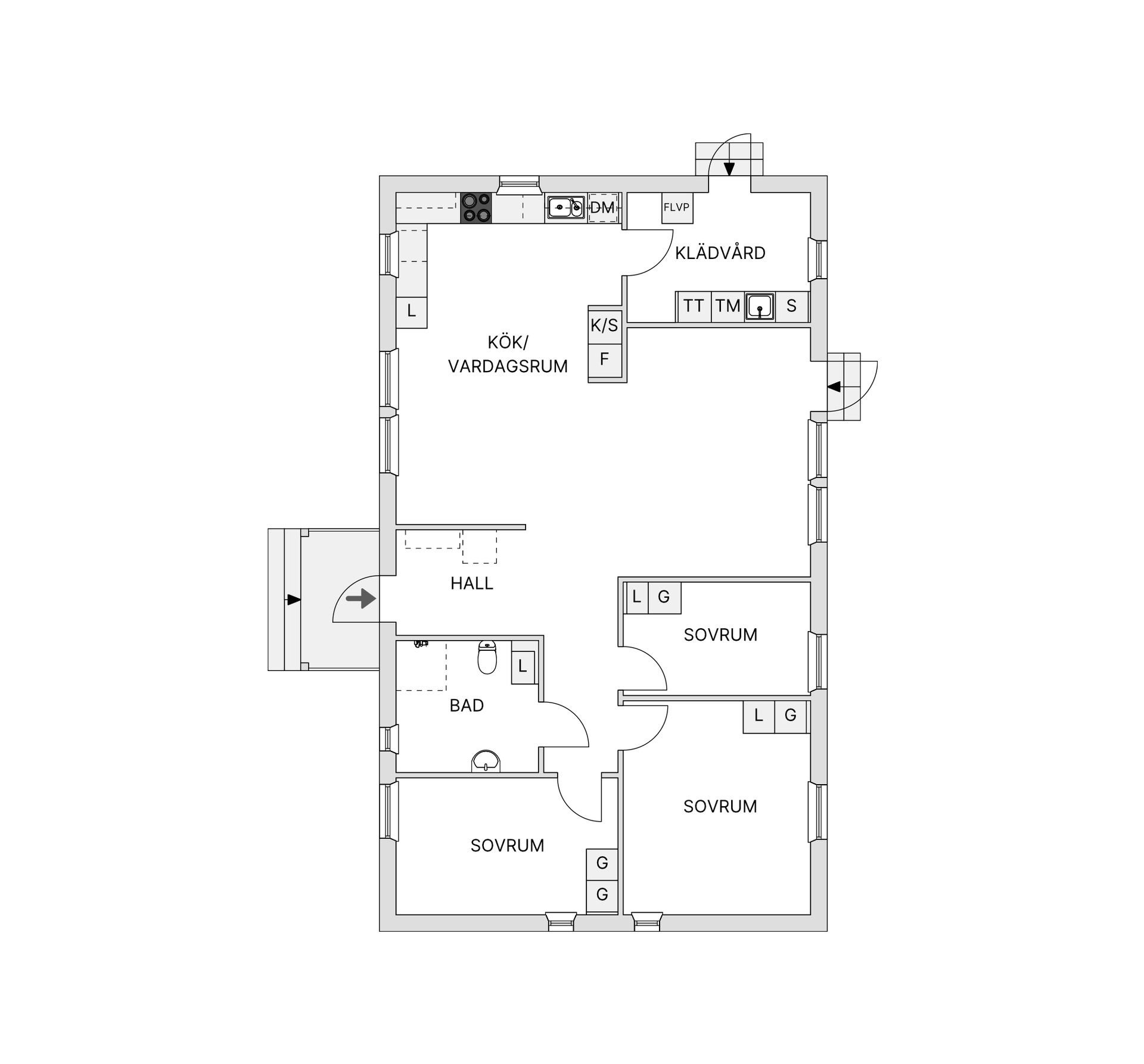 Villa, Södra Kyrkogårdsgatan 4, Centrum, Kalix