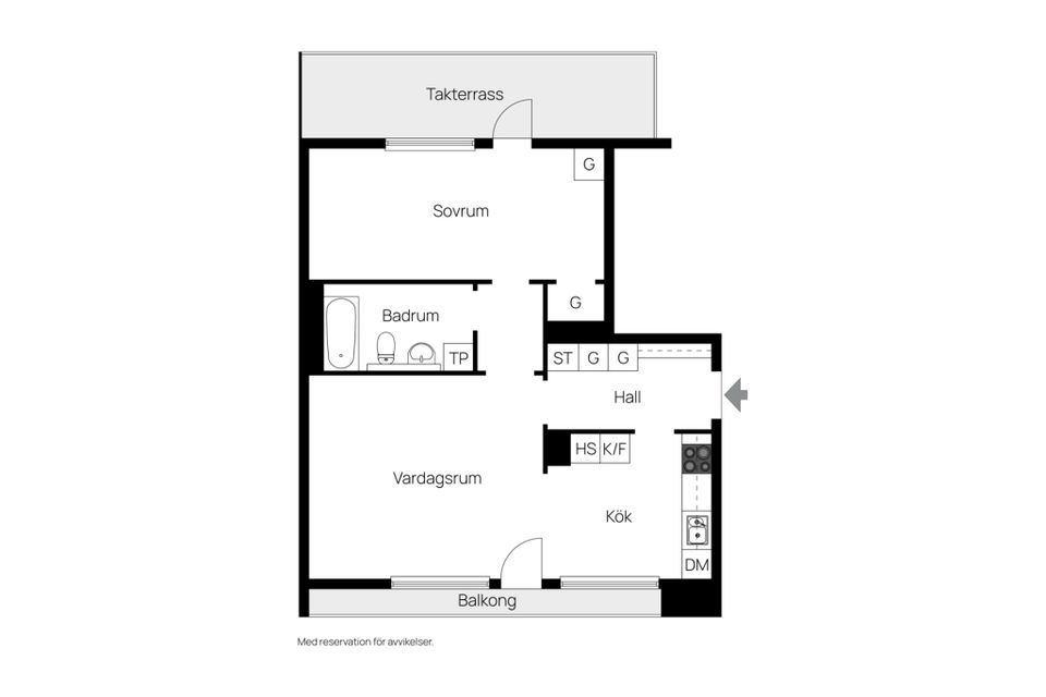 Bostadsrätt, Lugnets Allé 67, Takterrass, Hammarby Sjöstad, Stockholm