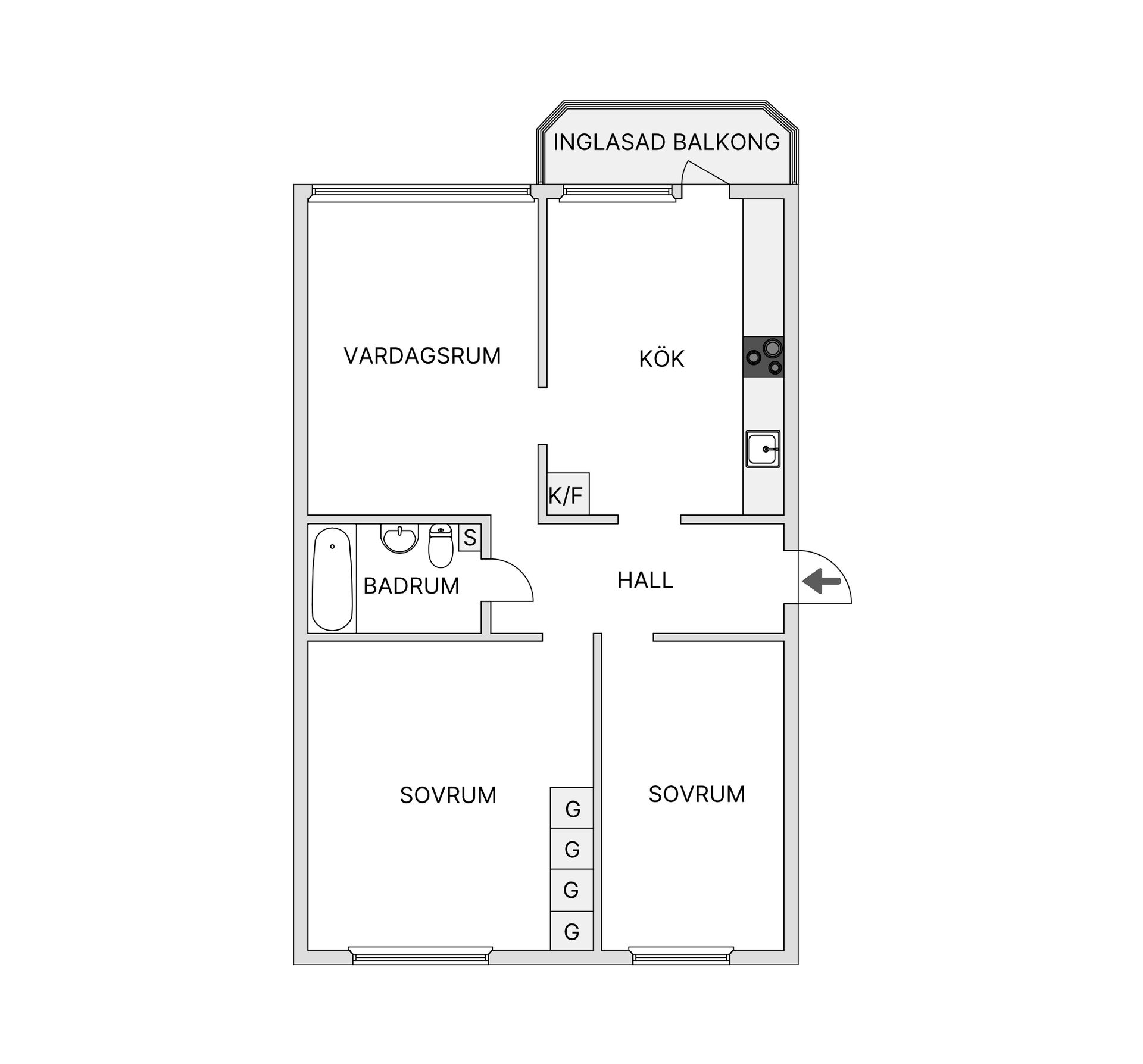 Bostadsrätt, Ängsgatan 1 a lgh 1002, Sjöbo