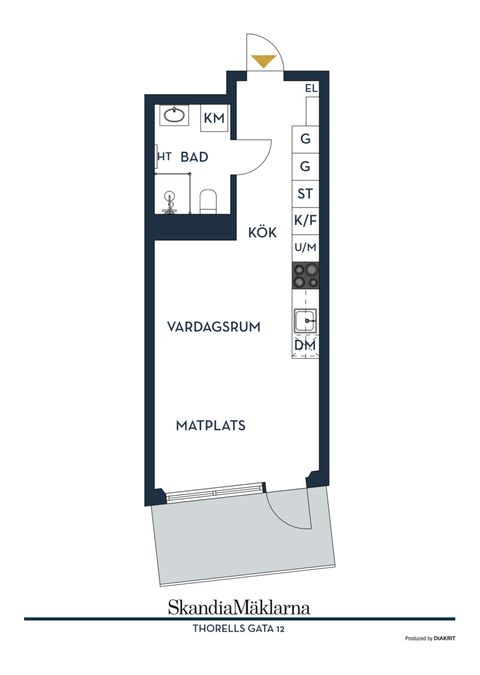 Bostadsrätt, Thorells gata 12, Övre Vasastaden, Linköping