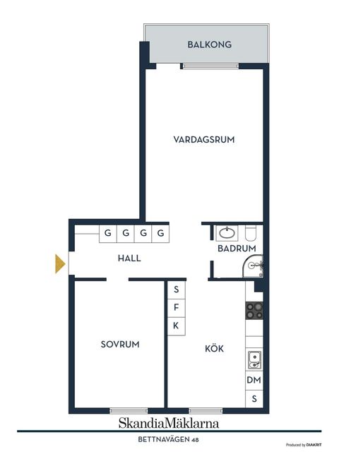 Bostadsrätt, Bettnavägen 48, Örby, Stockholm