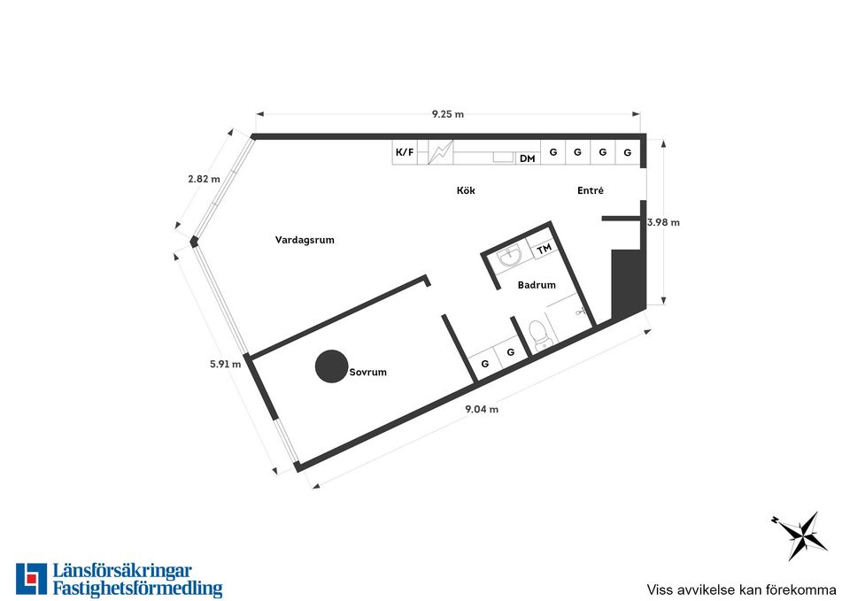 Bostadsrätt, Lodjursstråket 1 (Karlatornet Vån 45), Lindholmen, Göteborg
