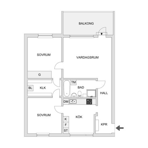 Bostadsrätt, Valthornsvägen 58C, Gottsunda, Uppsala