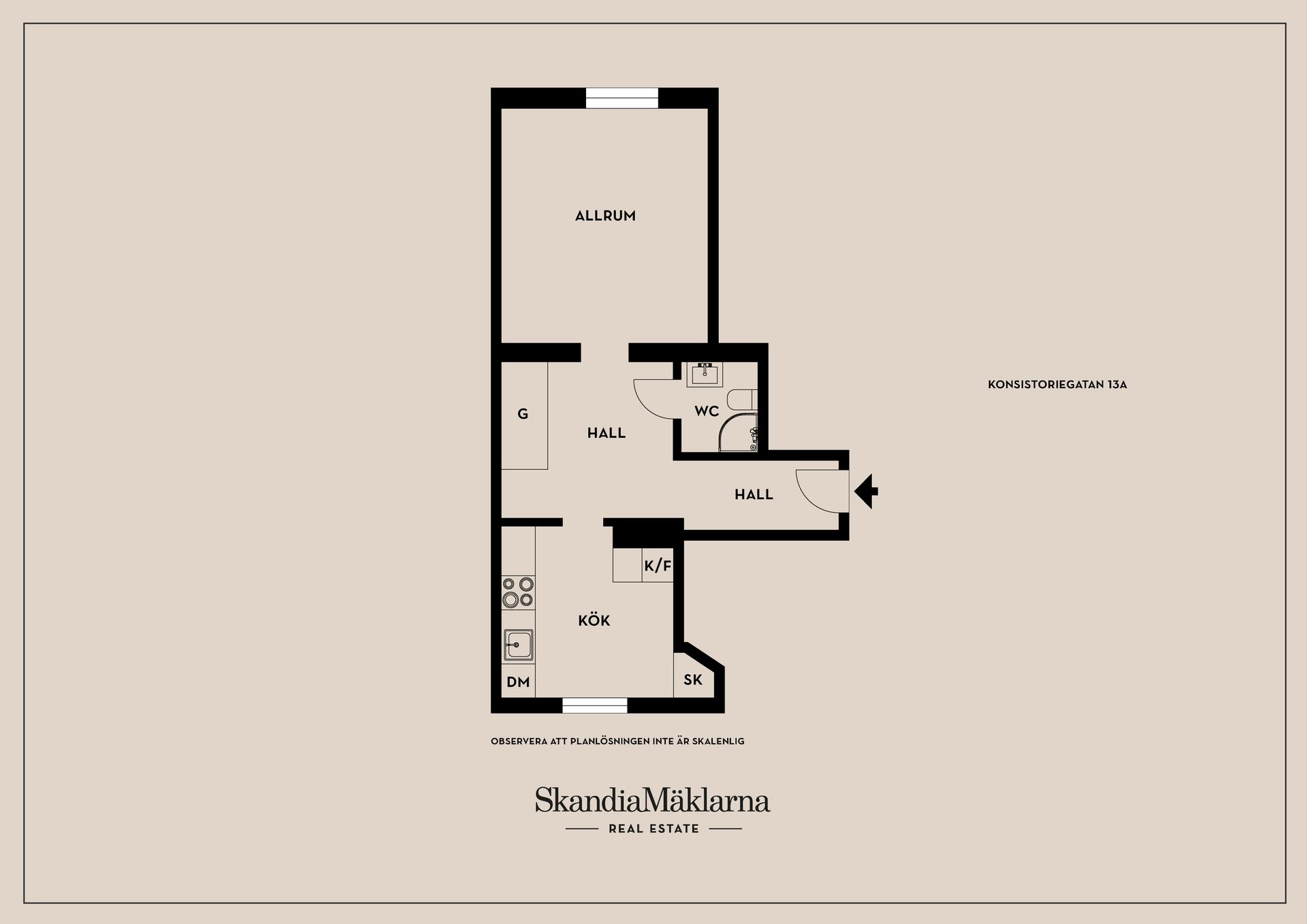 Bostadsrätt, Konsistoriegatan 13A, Vasastaden/centralt, Linköping