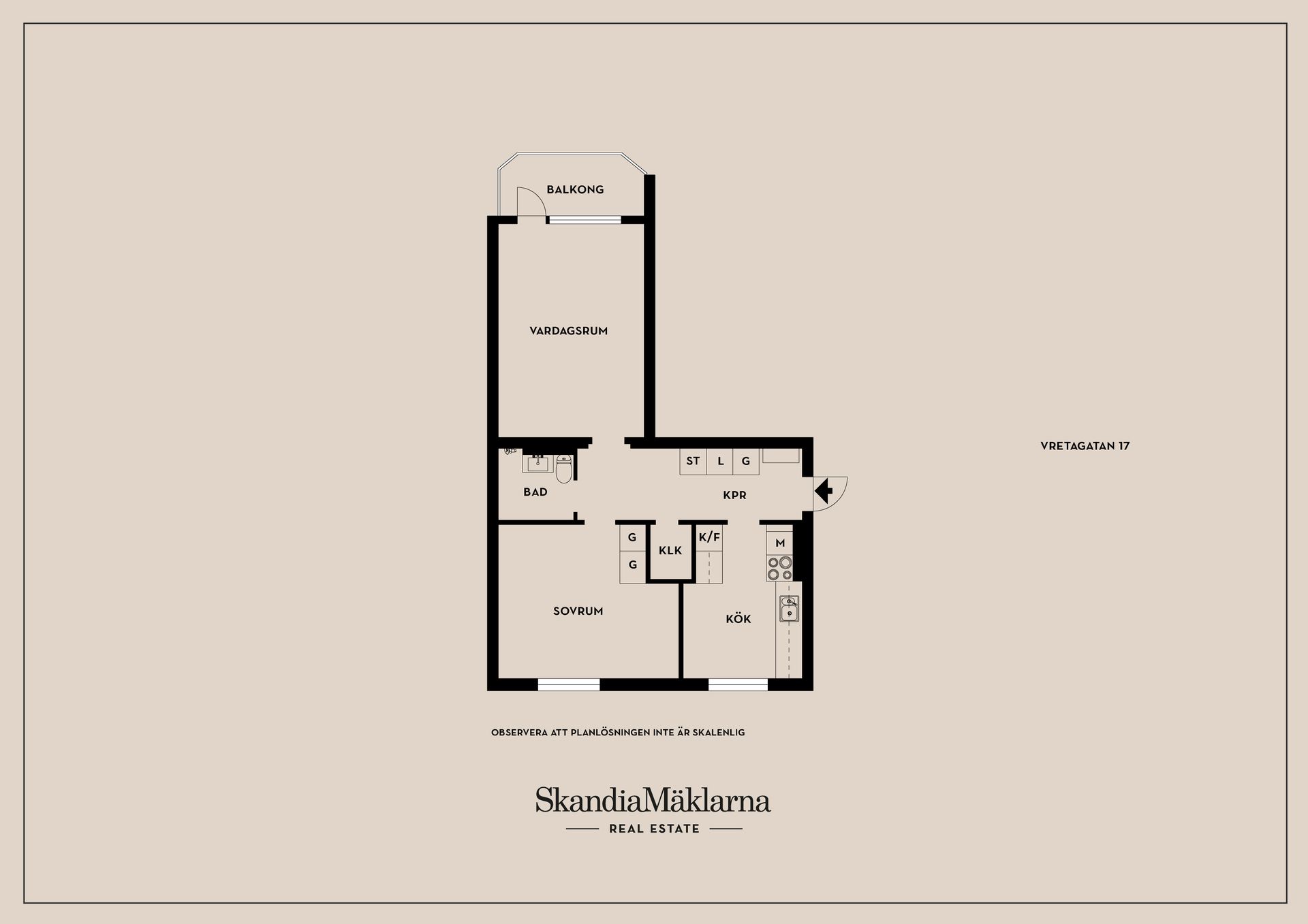 Bostadsrätt, Vretagatan 17, Gottfridsberg, Linköping