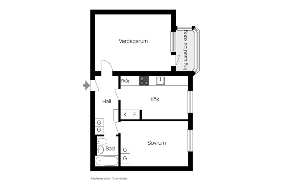 Bostadsrätt, Kyrkogatan 7a, Centralt, Nässjö