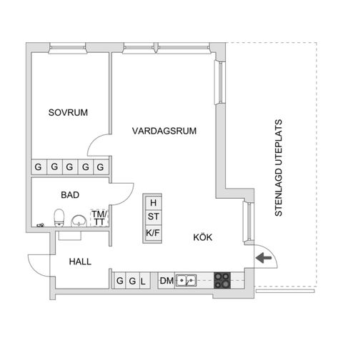 Bostadsrätt, Gräsholmsvägen 44, Skärholmen, Stockholm