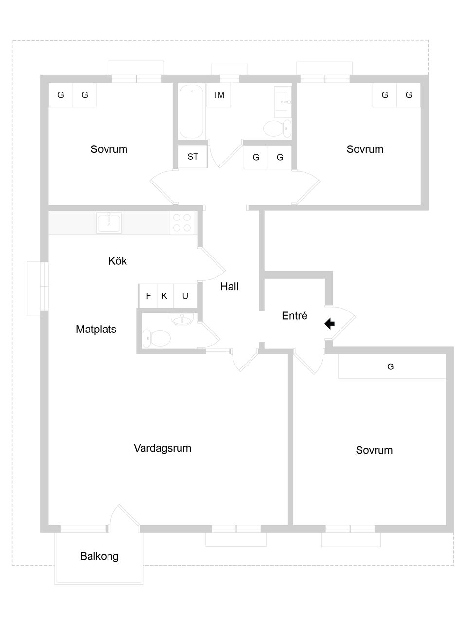 Bostadsrätt, Malmgatan 12A, Centralt, Katrineholm