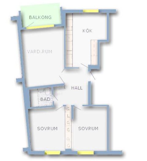 Bostadsrätt, Klippgatan 8B, Råsunda, Solna