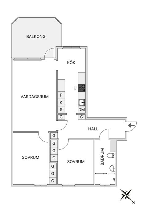 Bostadsrätt, Kämpegatan 51, Uddevalla centrum, Uddevalla