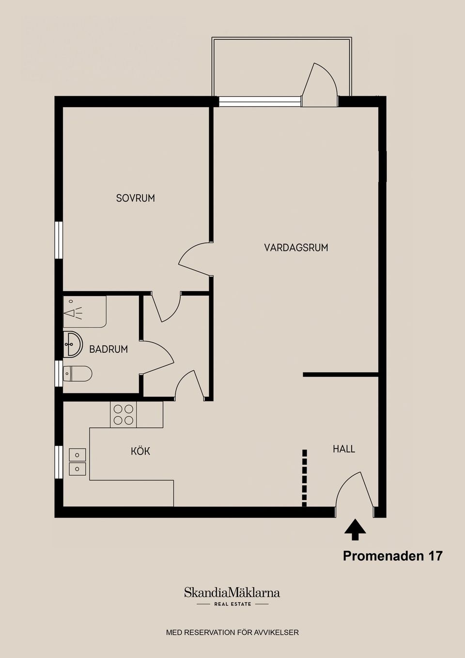Bostadsrätt, Promenaden 17, Promenaden, Sandviken