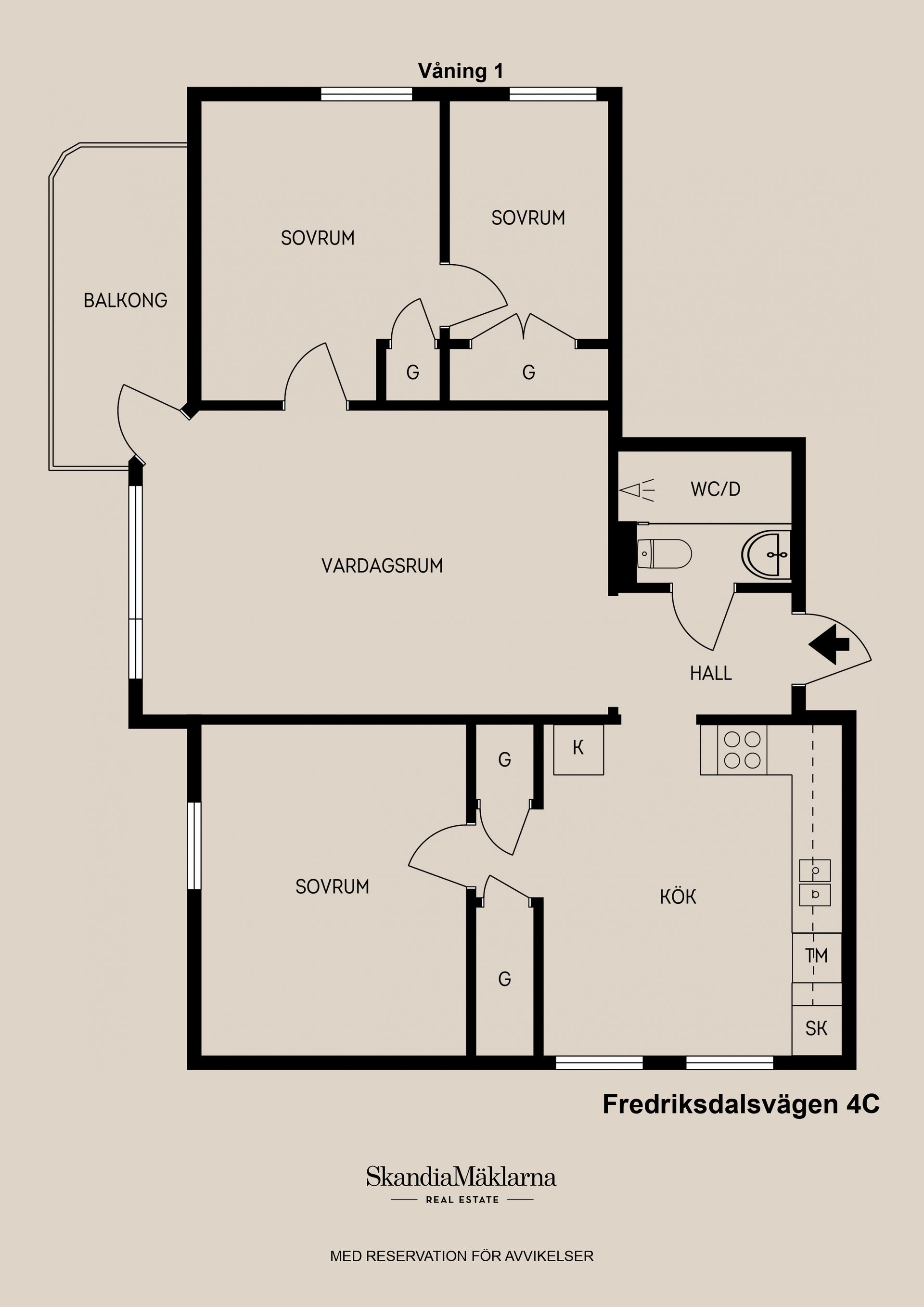 Bostadsrätt, Fredriksdalsvägen 4C, Villastaden, Gävle