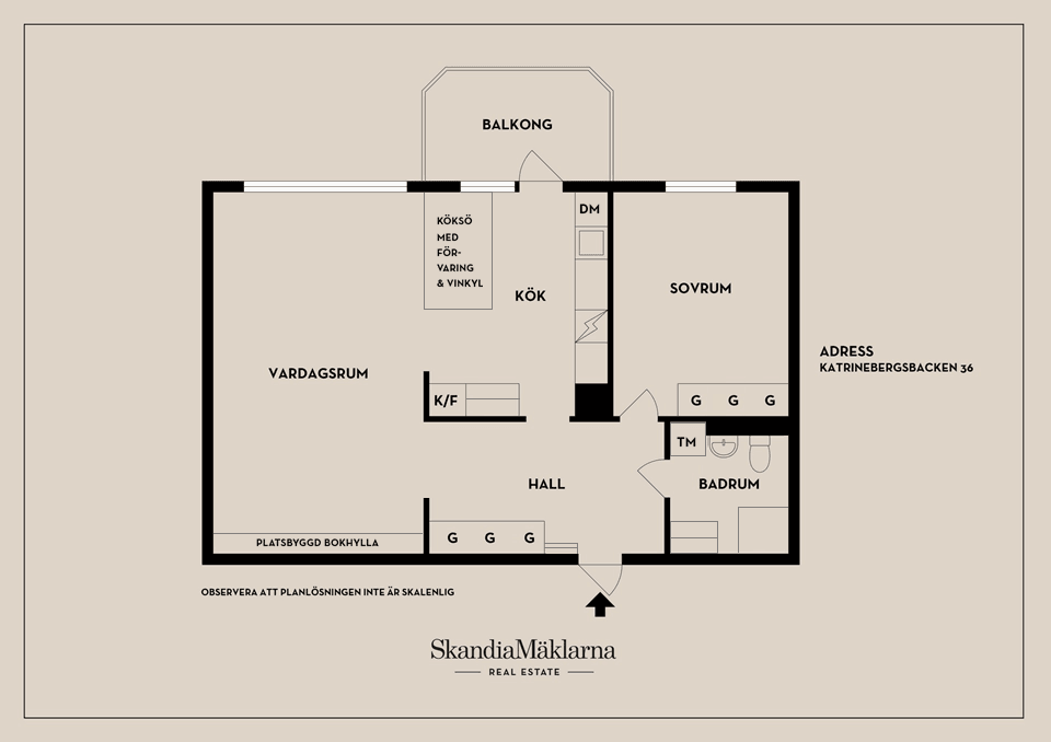 Bostadsrätt, Katrinebergsbacken 26, vån 5, Liljeholmen, Stockholm