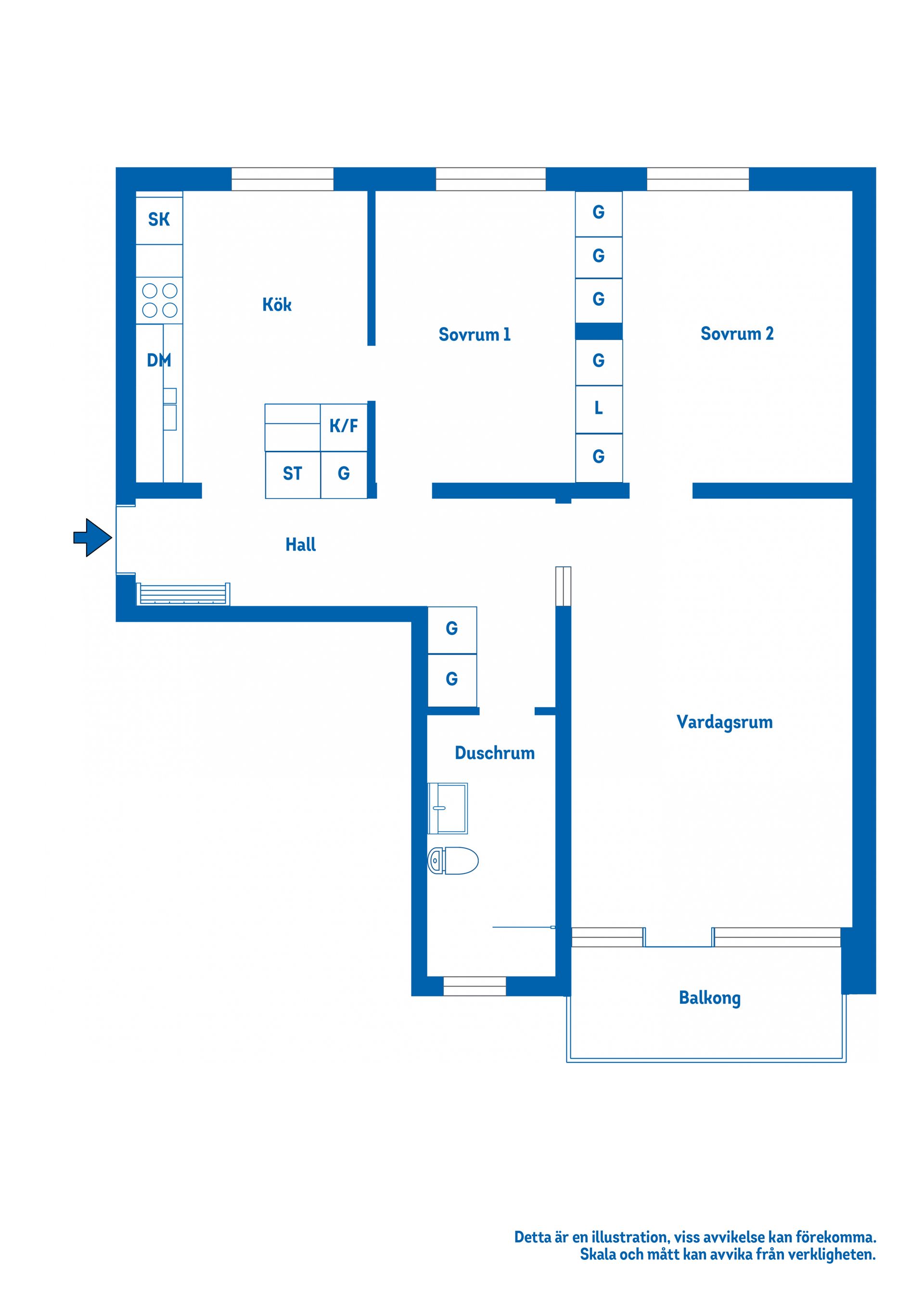 Bostadsrätt, Kapellgatan 1B, Flen