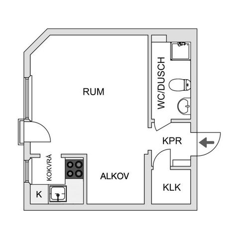 Bostadsrätt, Fjällkroken 9, Tullen, Borås