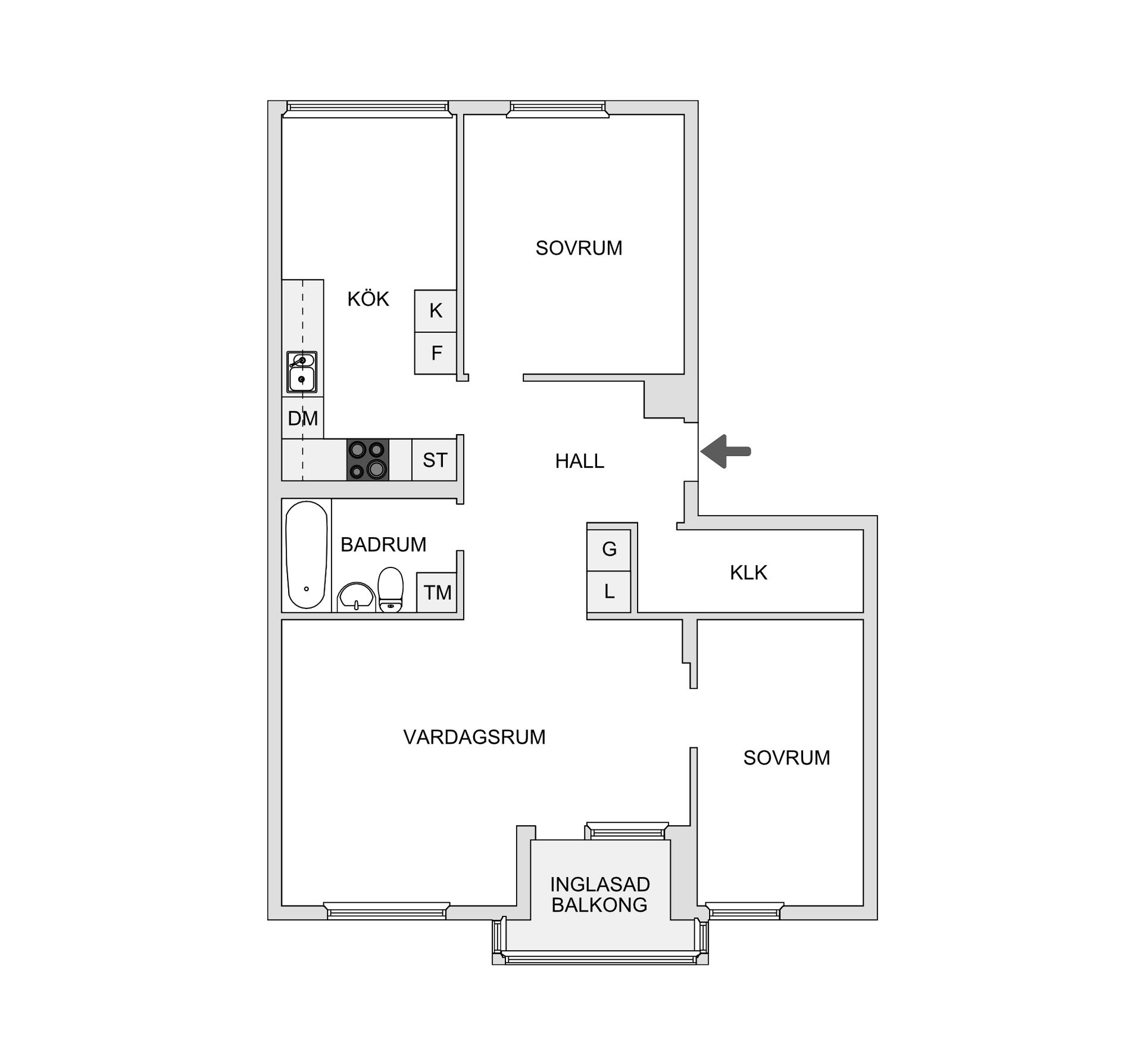 Bostadsrätt, Södra Torlandsgatan 27C, Blomängen/Tegelplan, Östersund