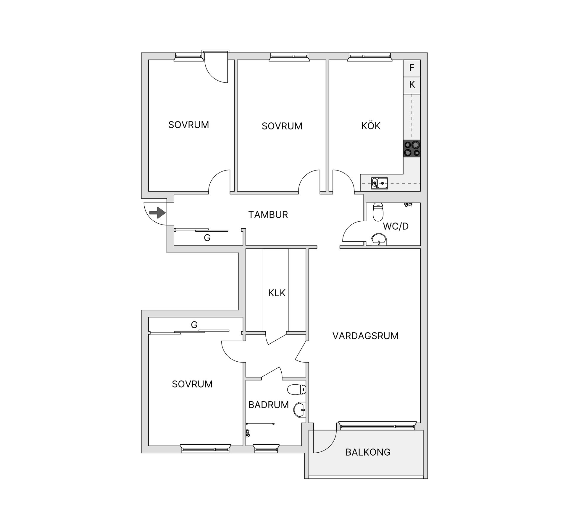 Bostadsrätt, Flyghamnsvägen 22, Viggbyholm / Viggbygärdet, Täby