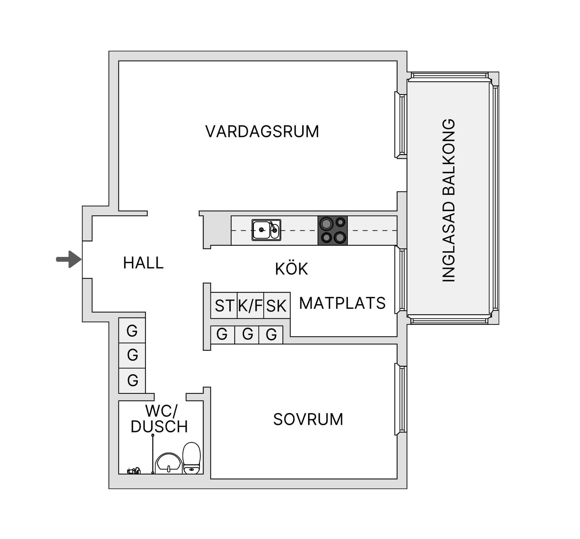 Bostadsrätt, Tjädervägen 2F, Korsta, Sundsvall