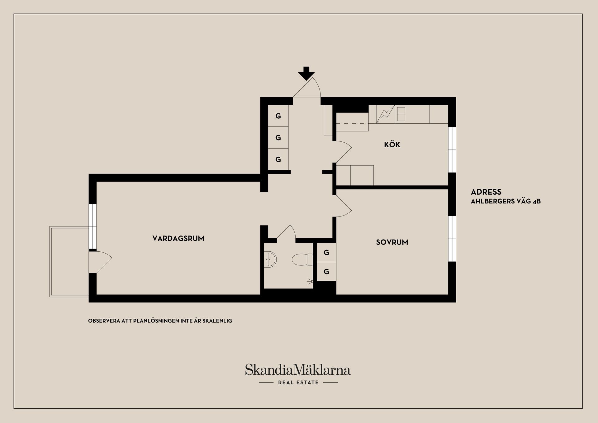 Bostadsrätt, Ahlbergers väg 4B, Hemgården/Högbrunn, Nyköping