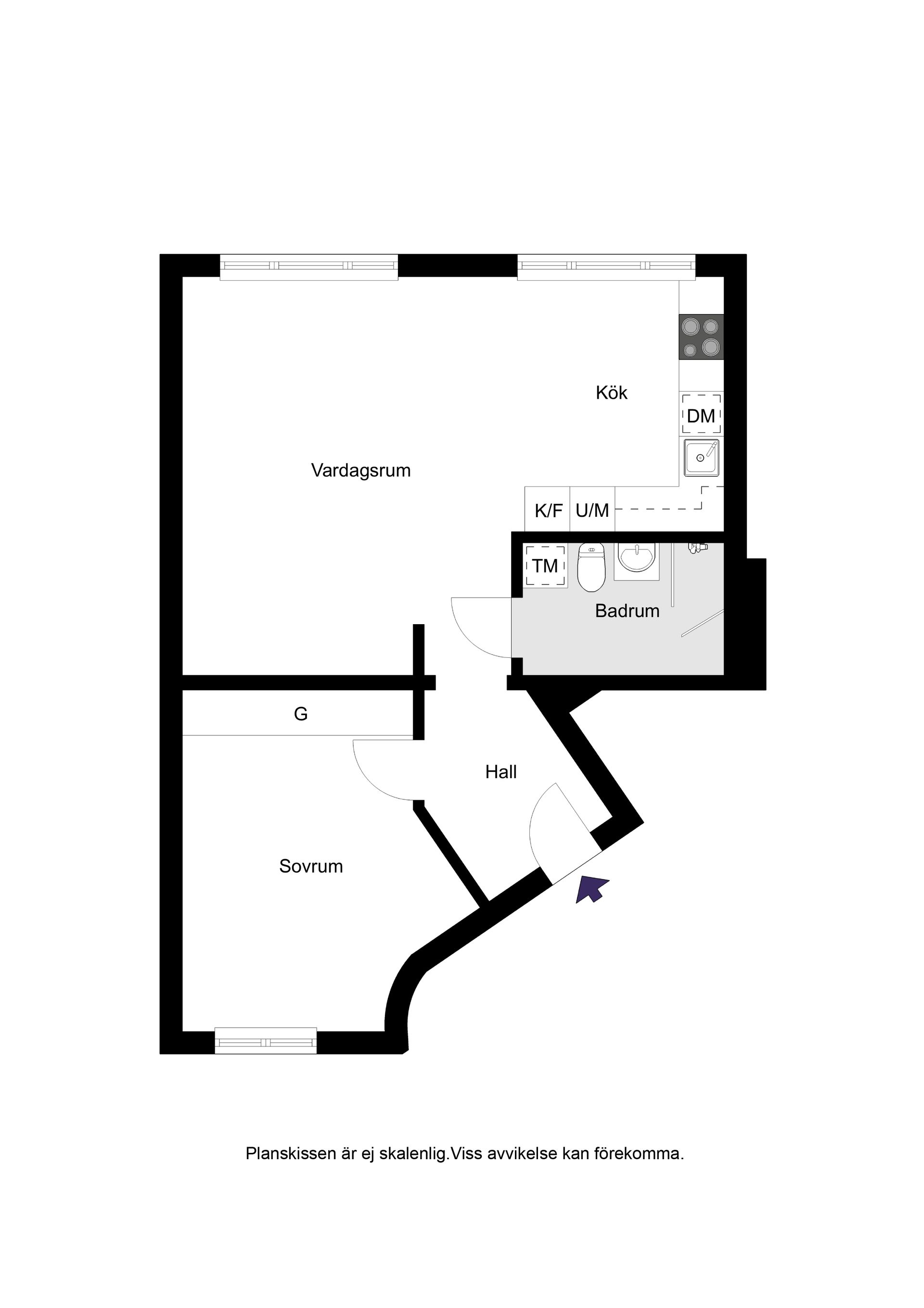 Bostadsrätt, Hvitfeldtsgatan 21B, Halmstad centrum, Halmstad