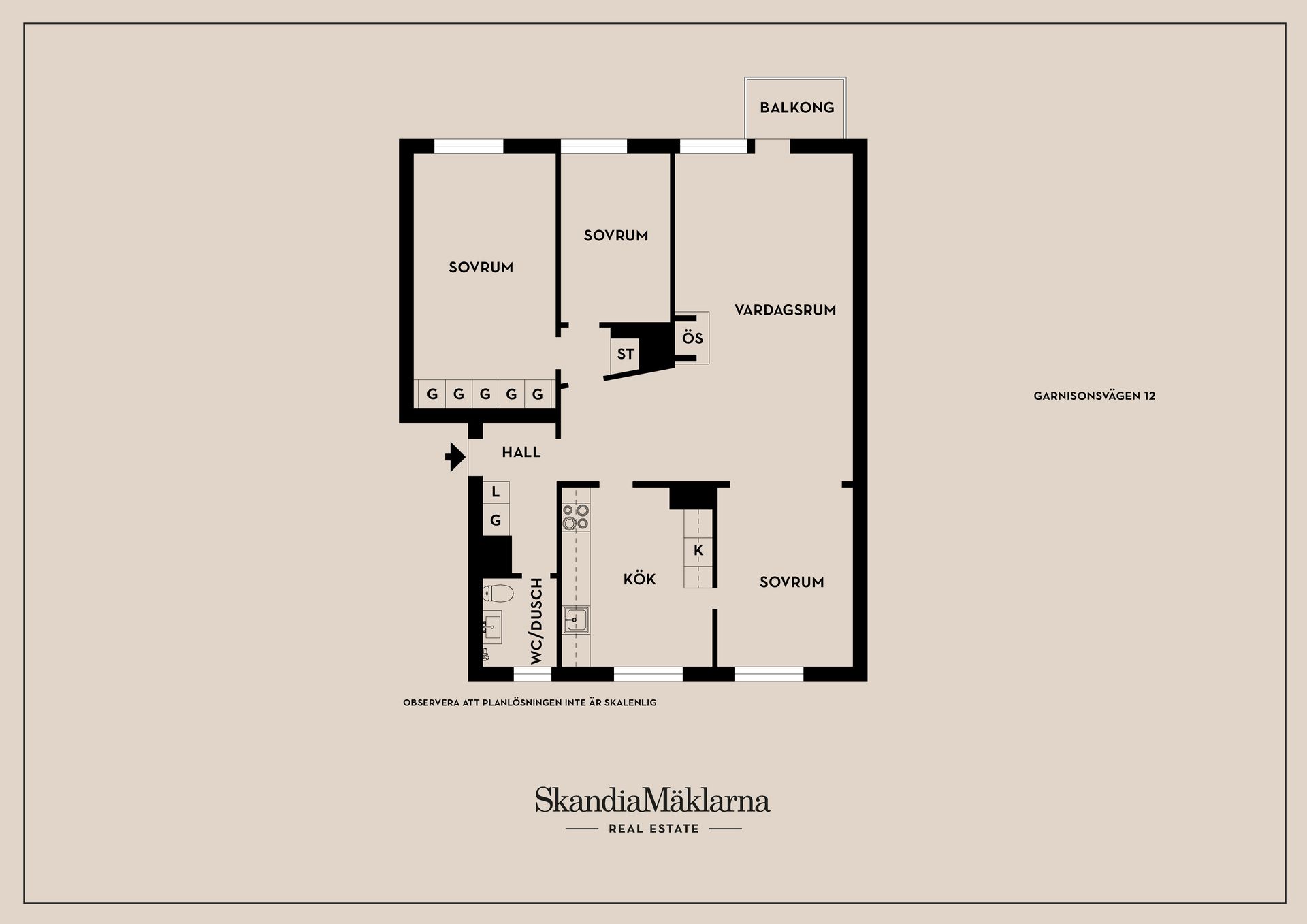 Bostadsrätt, Garnisonsvägen 12, Ekkällan, Linköping