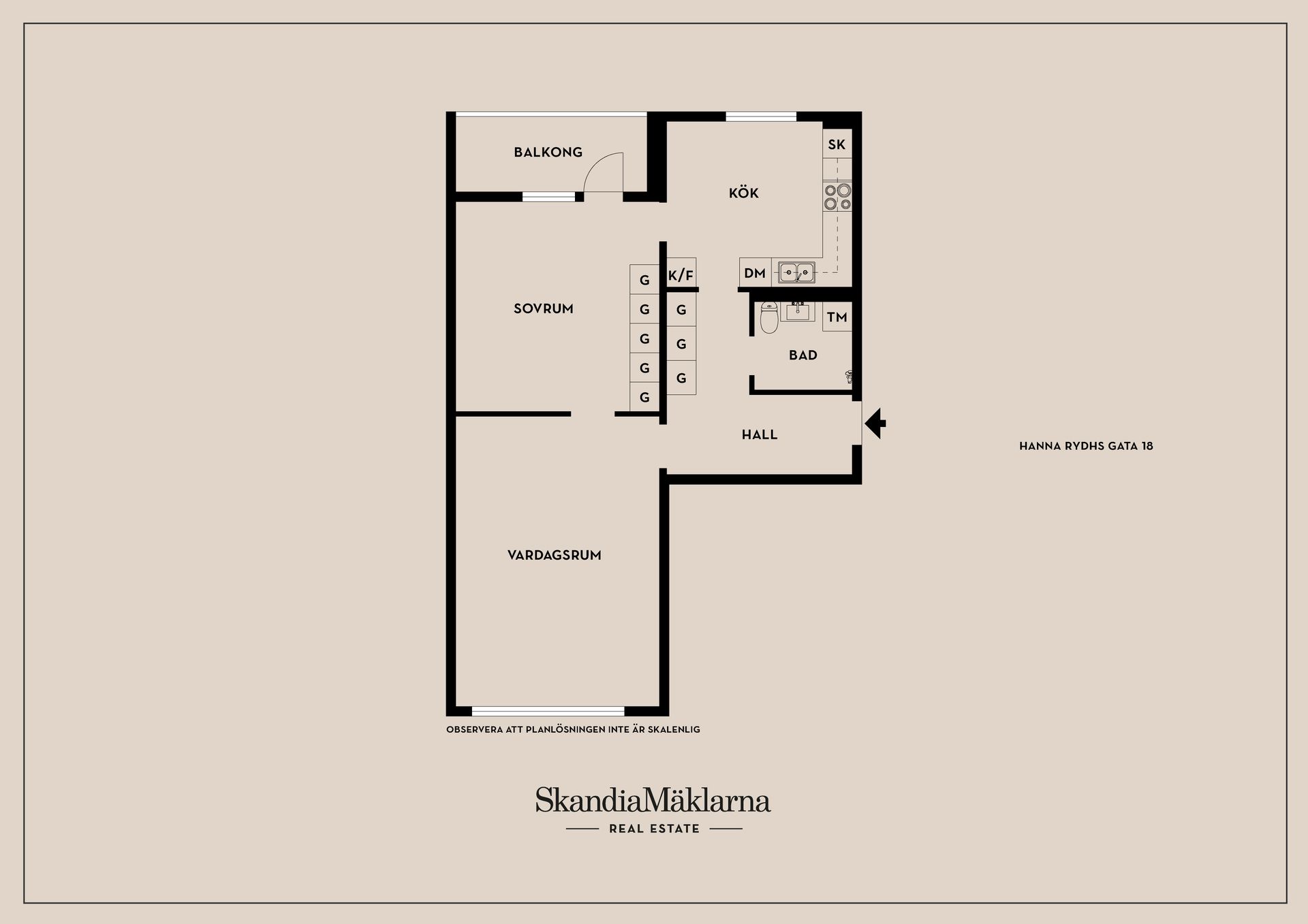 Bostadsrätt, Hanna Rydhs gata 18, Fruängen, Stockholm