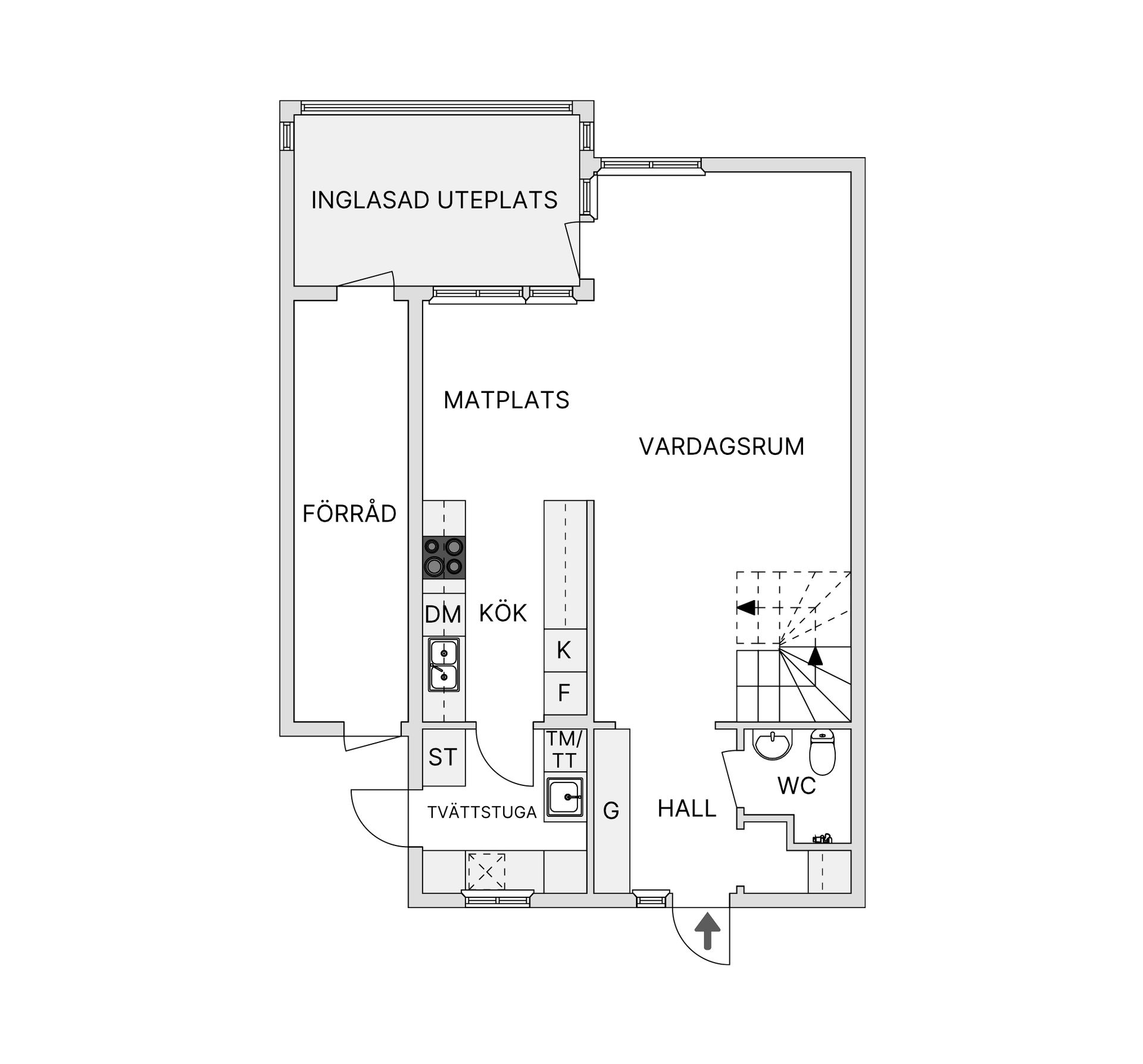 Radhus, Vipvägen 38, Odensala, Östersund