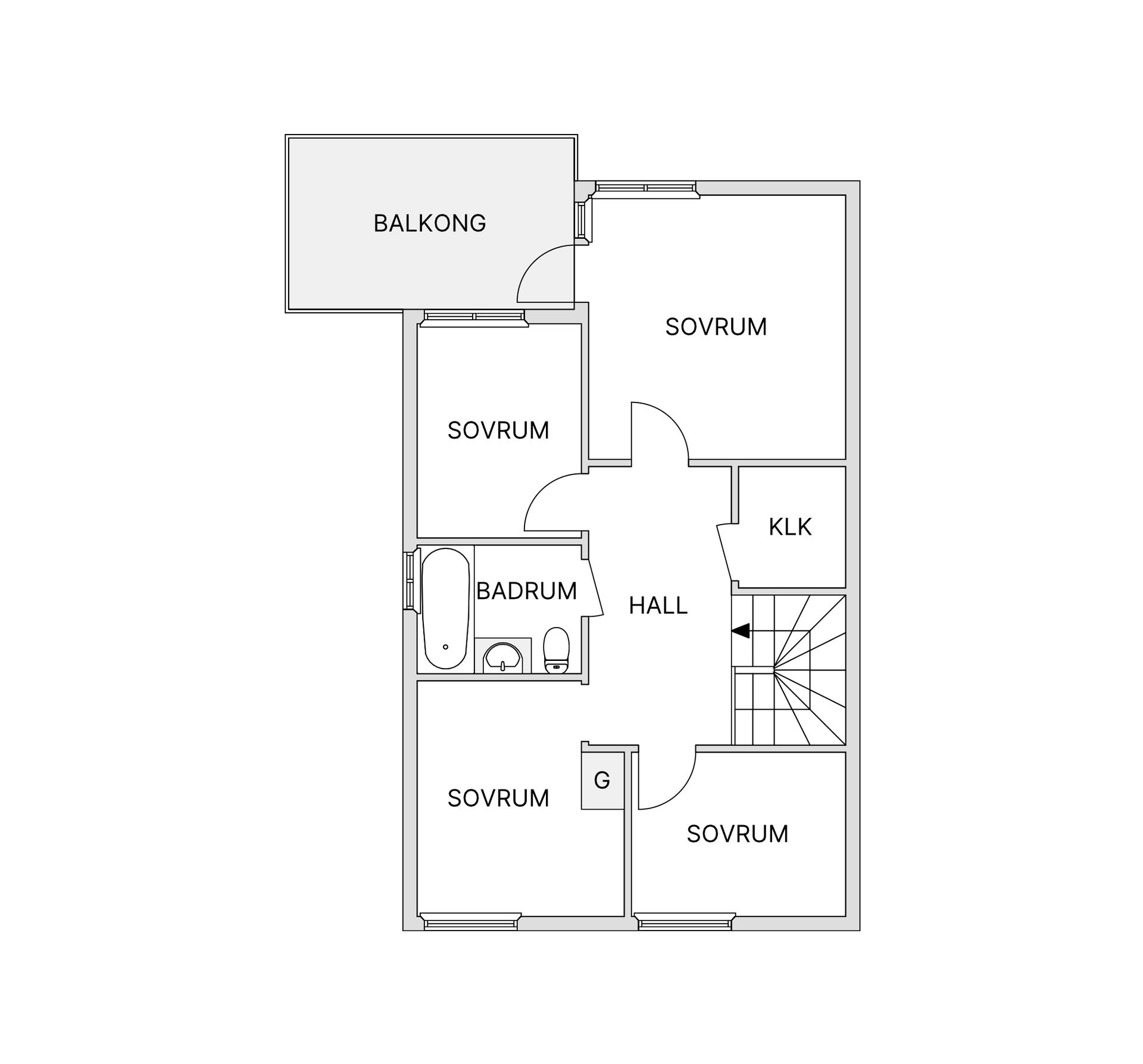 Radhus, Vipvägen 38, Odensala, Östersund