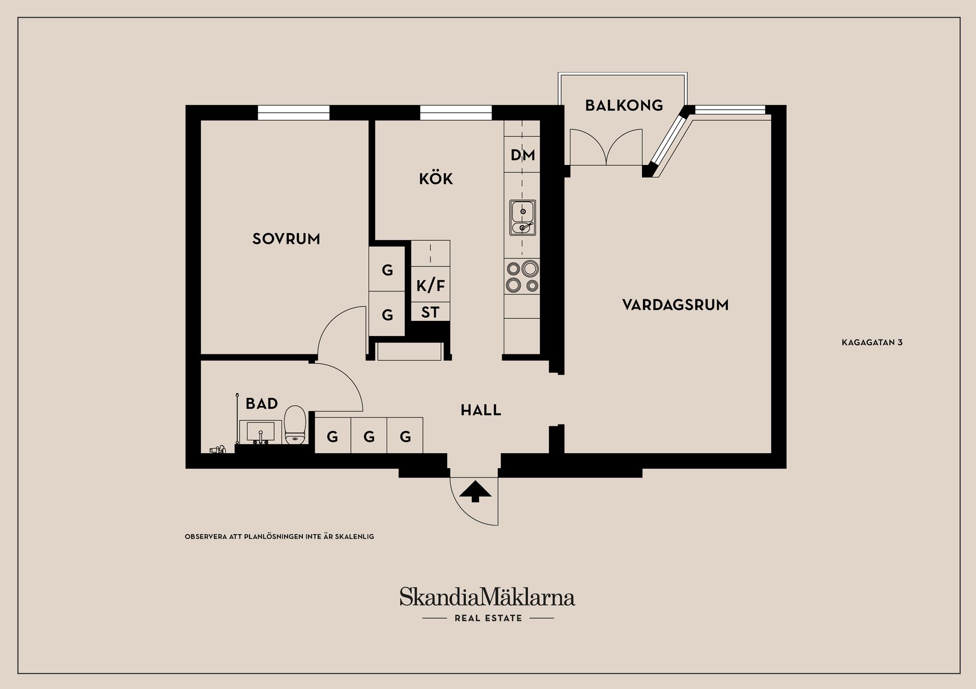 Bostadsrätt, Kagagatan 3, Gottfridsberg/Valla, Linköping