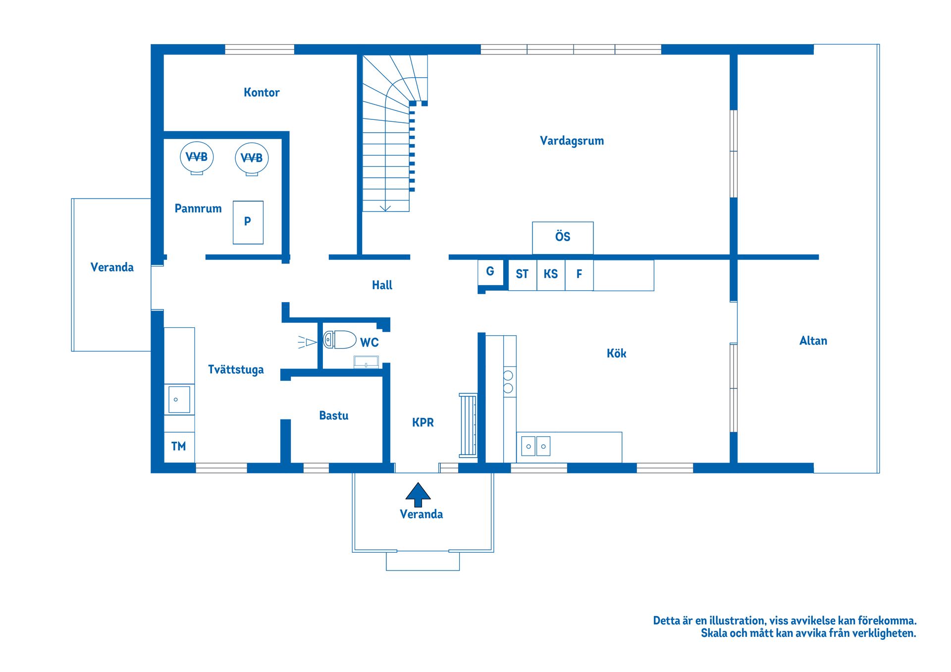 Villa, Backalund Ekbacken, Lantligt utanför Valla, Katrineholm