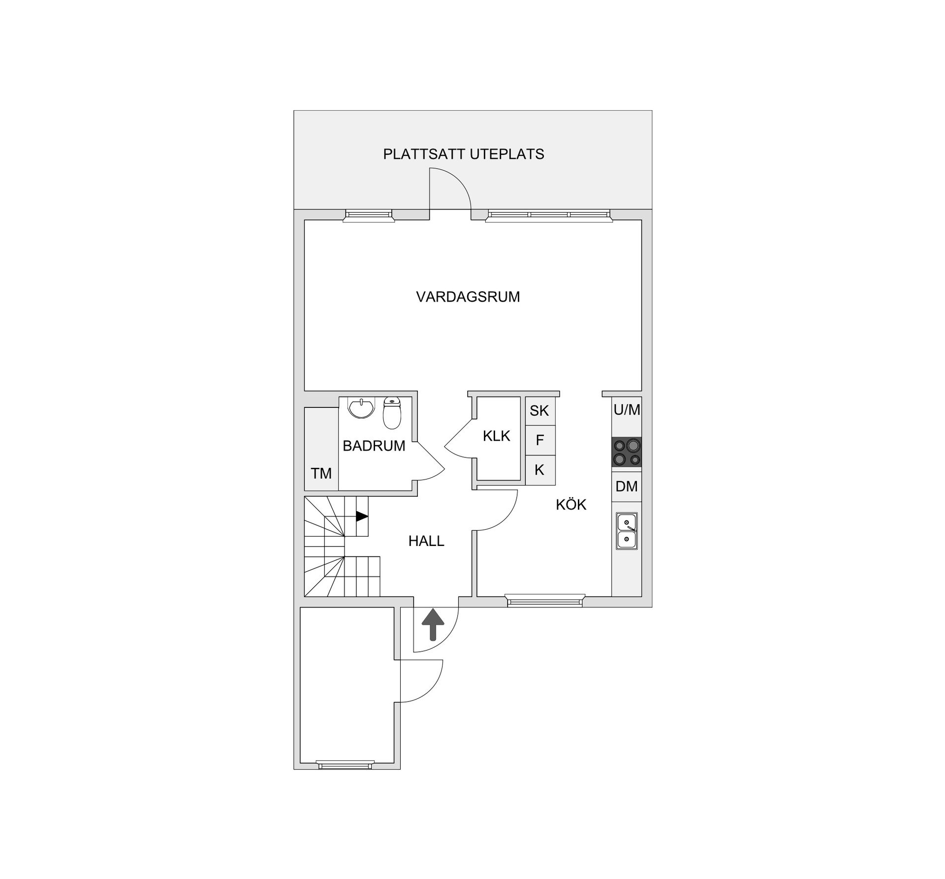 Radhus, Eklundagatan 8B, Villan, Ängelholm