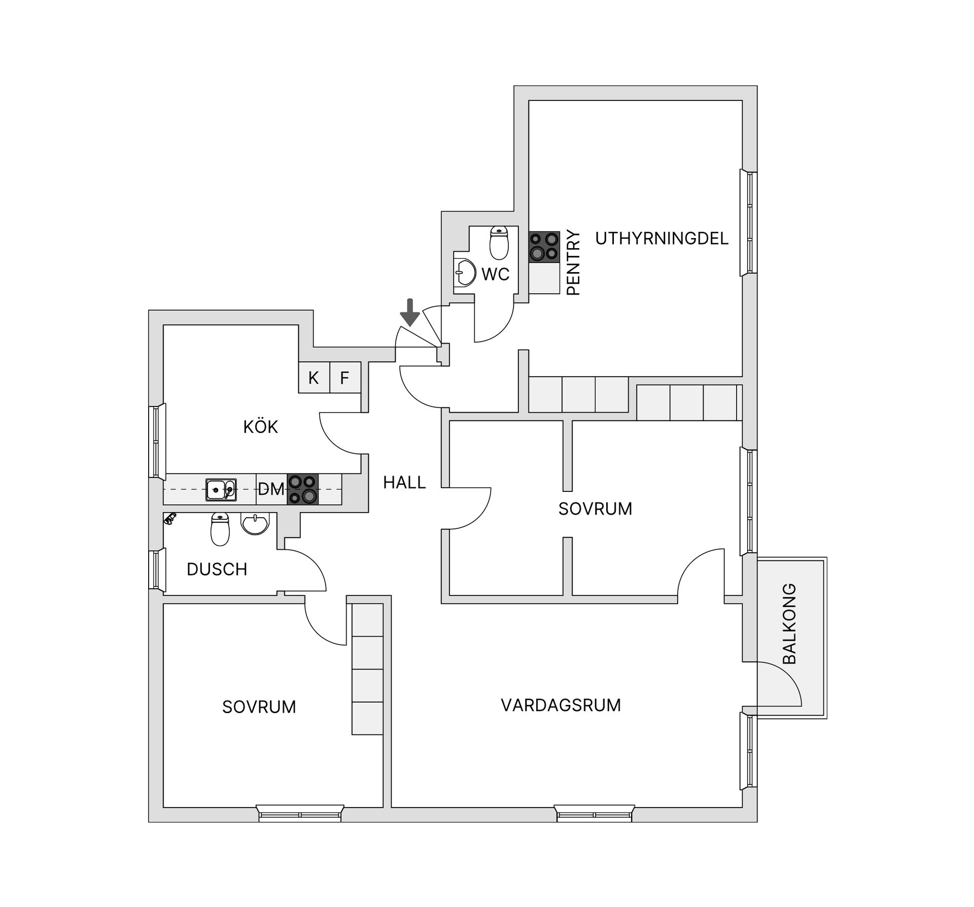 Bostadsrätt, Bergsgatan 20A, Frösön, Östersund