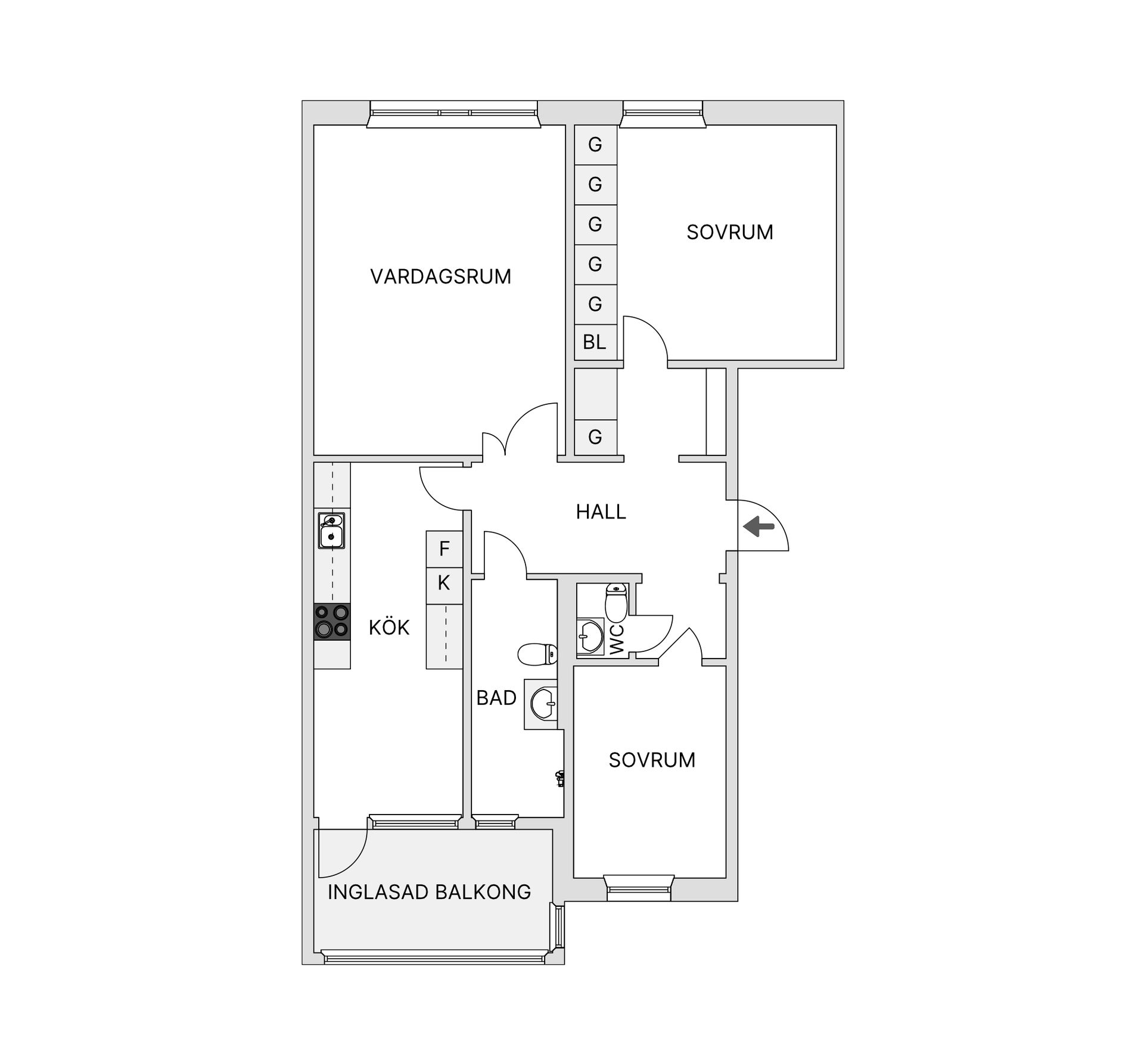 Bostadsrätt, Malmbergsvägen 10B, Centrala Gällivare, Gällivare