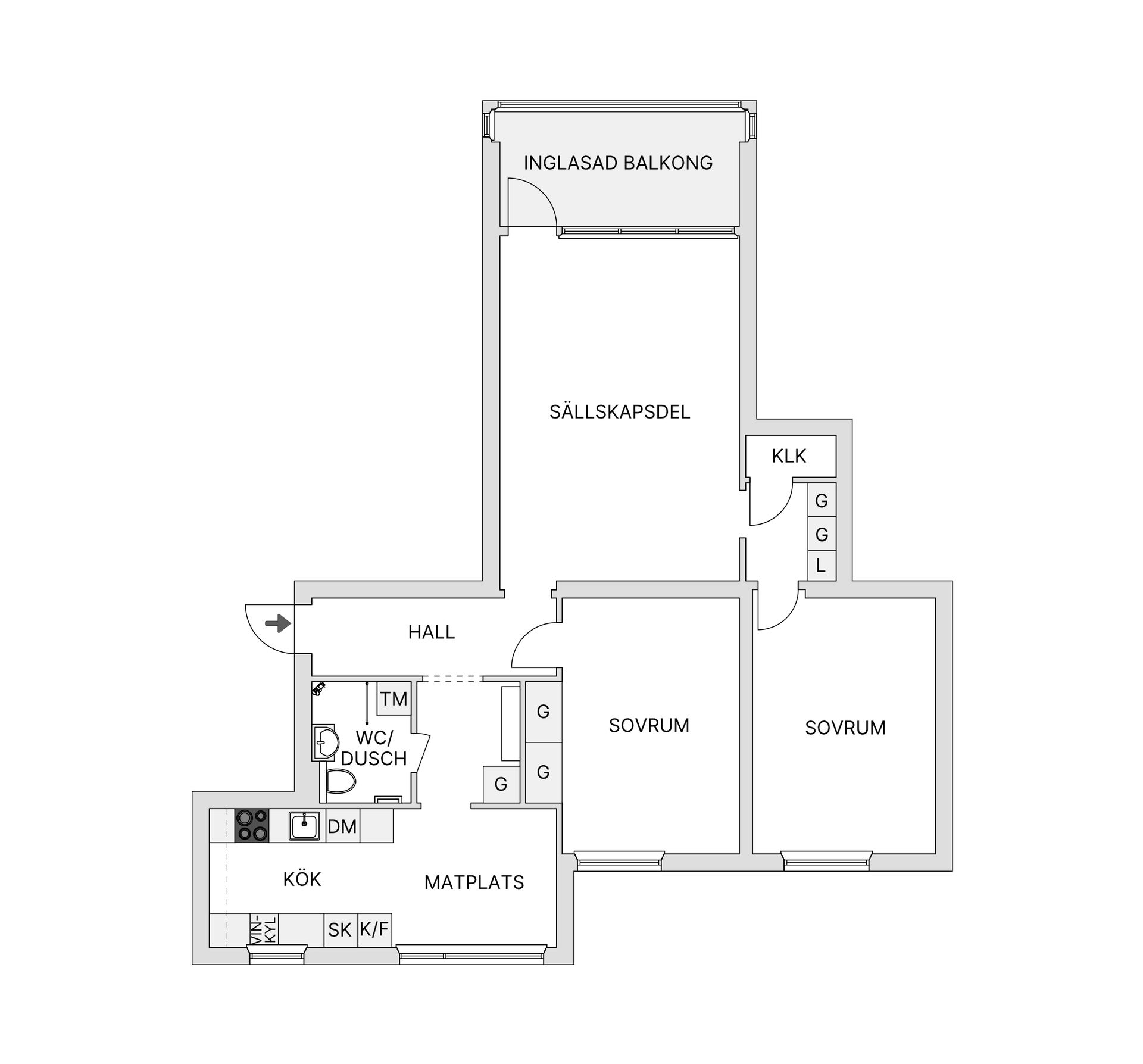 Bostadsrätt, Folkungavägen 21, 2 tr., Häggvik, Sollentuna