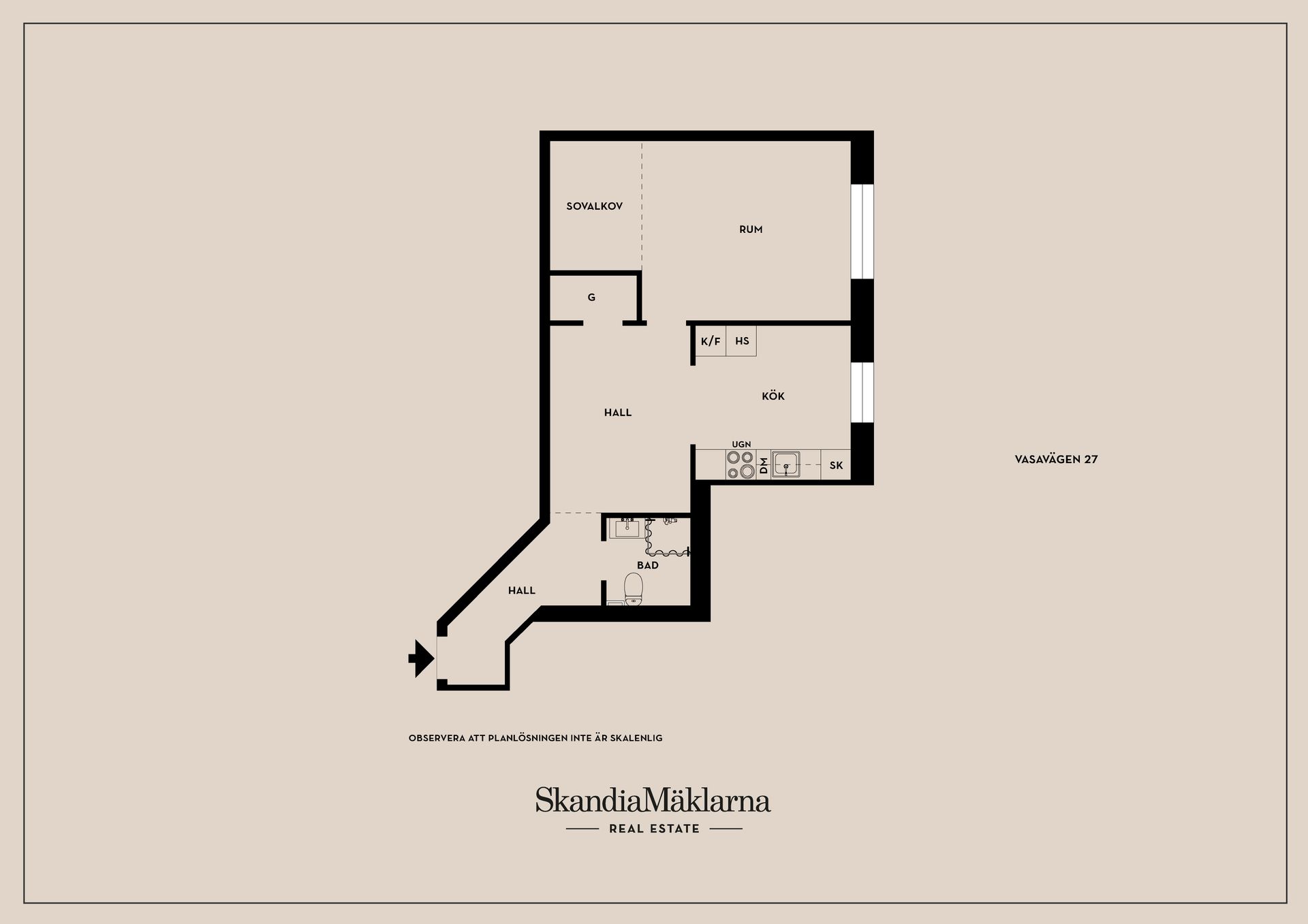 Bostadsrätt, Vasavägen 27, Centralt/Vasastaden, Linköping
