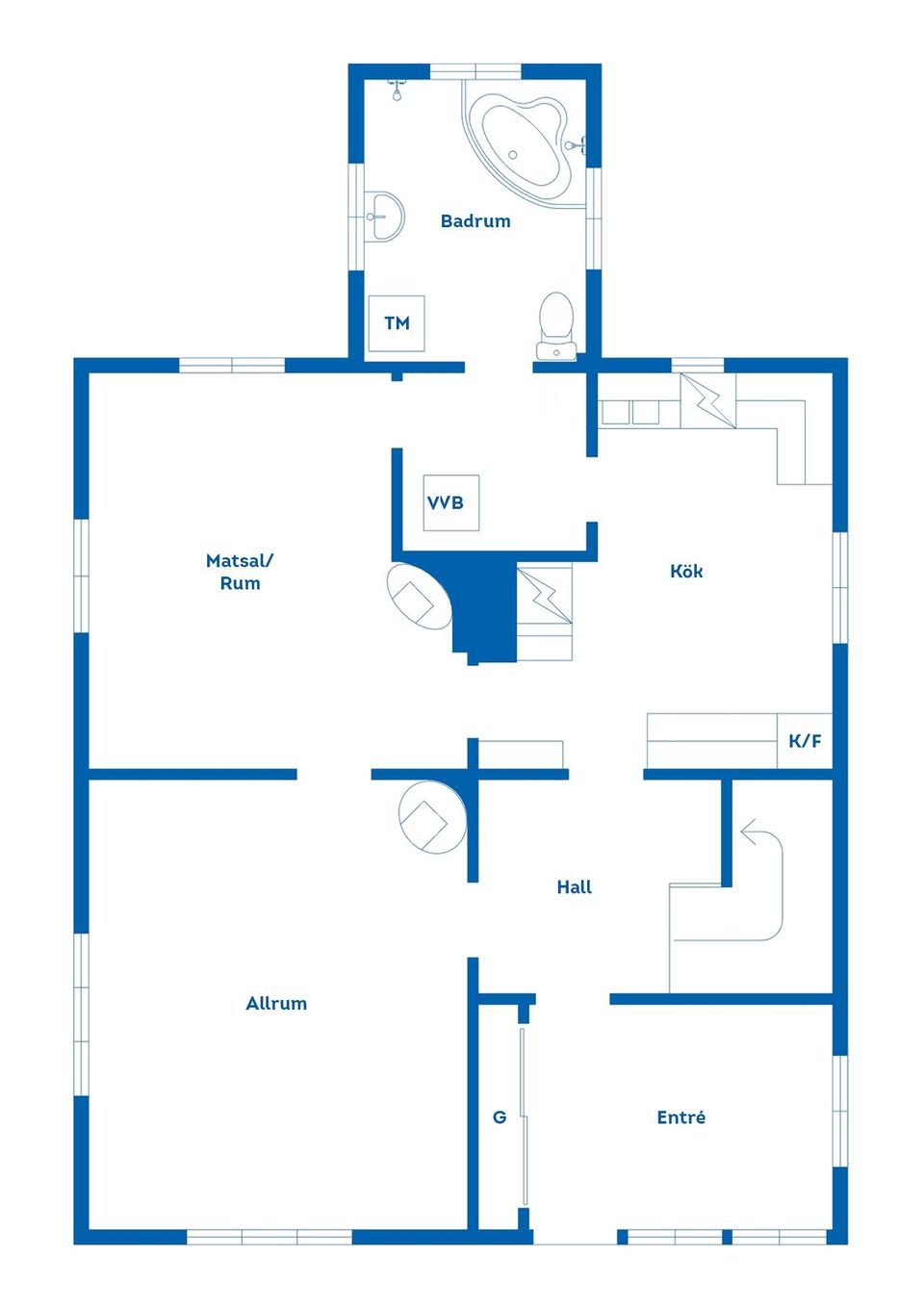 Villa,  Näsberg 1, Lantligt, Gnesta