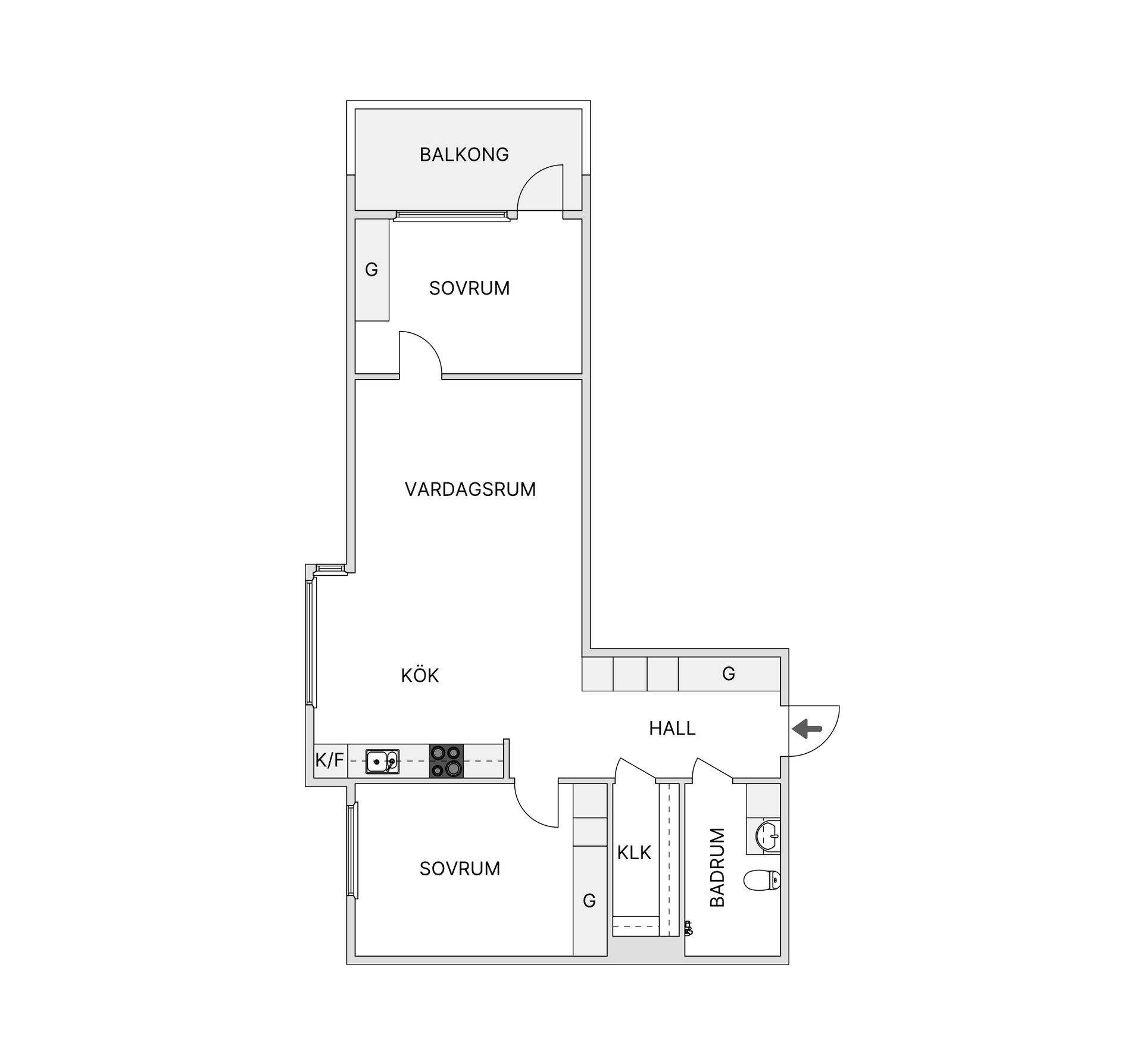 Bostadsrätt, Svartbäcksgatan 43F, Centrum, Uppsala