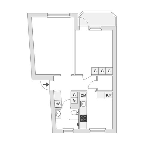 Bostadsrätt, Kabelgatan 33D, Majorna, Göteborg
