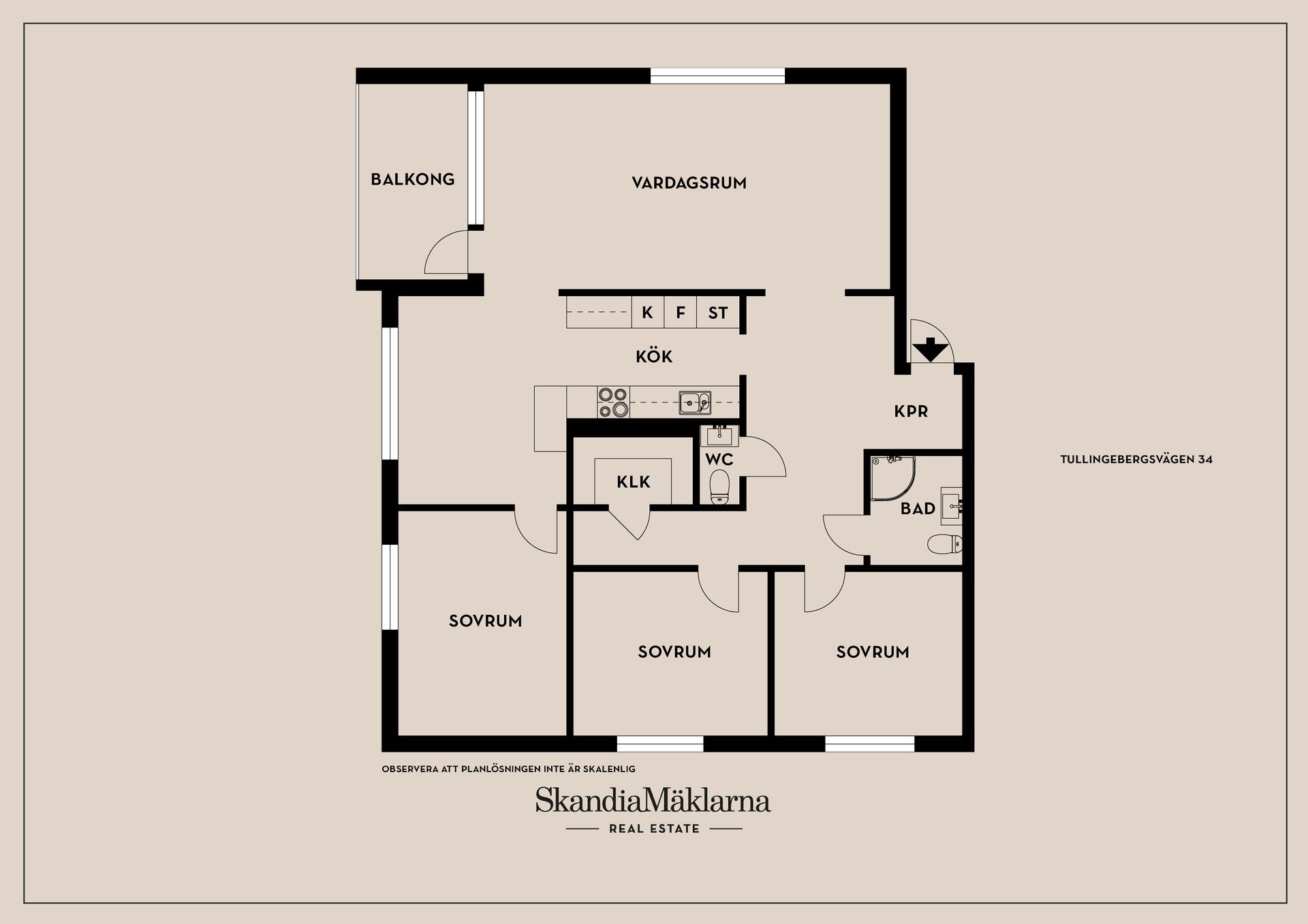 Bostadsrätt, Tullingebergsvägen 34, Tullingeberg, Botkyrka