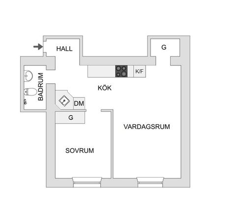 Bostadsrätt, Sankt Eriksgatan 108, 2 tr, Vasastan, Stockholm