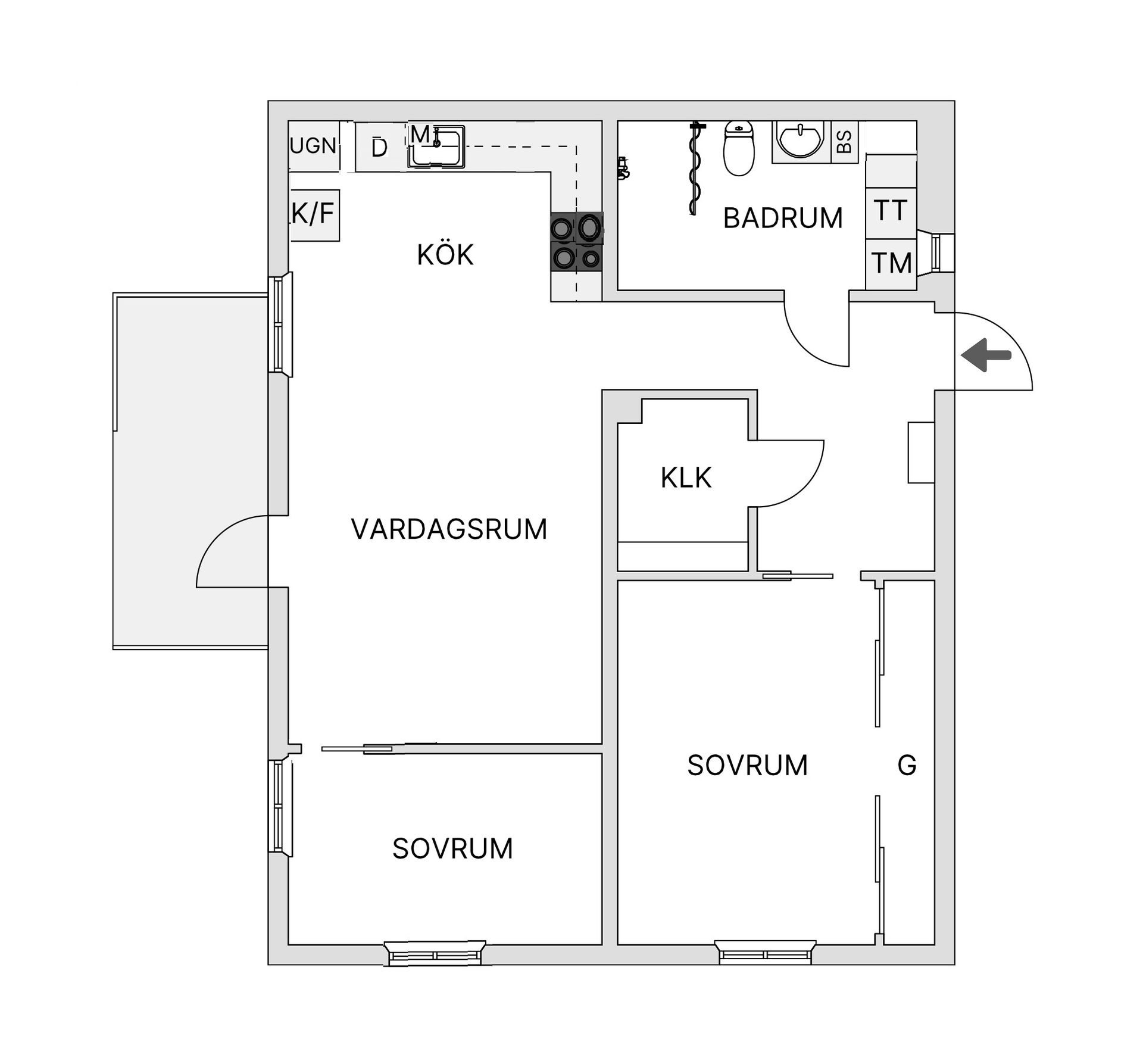 Bostadsrätt, Vallmovägen 2B Bv, Tygelsjö, Malmö