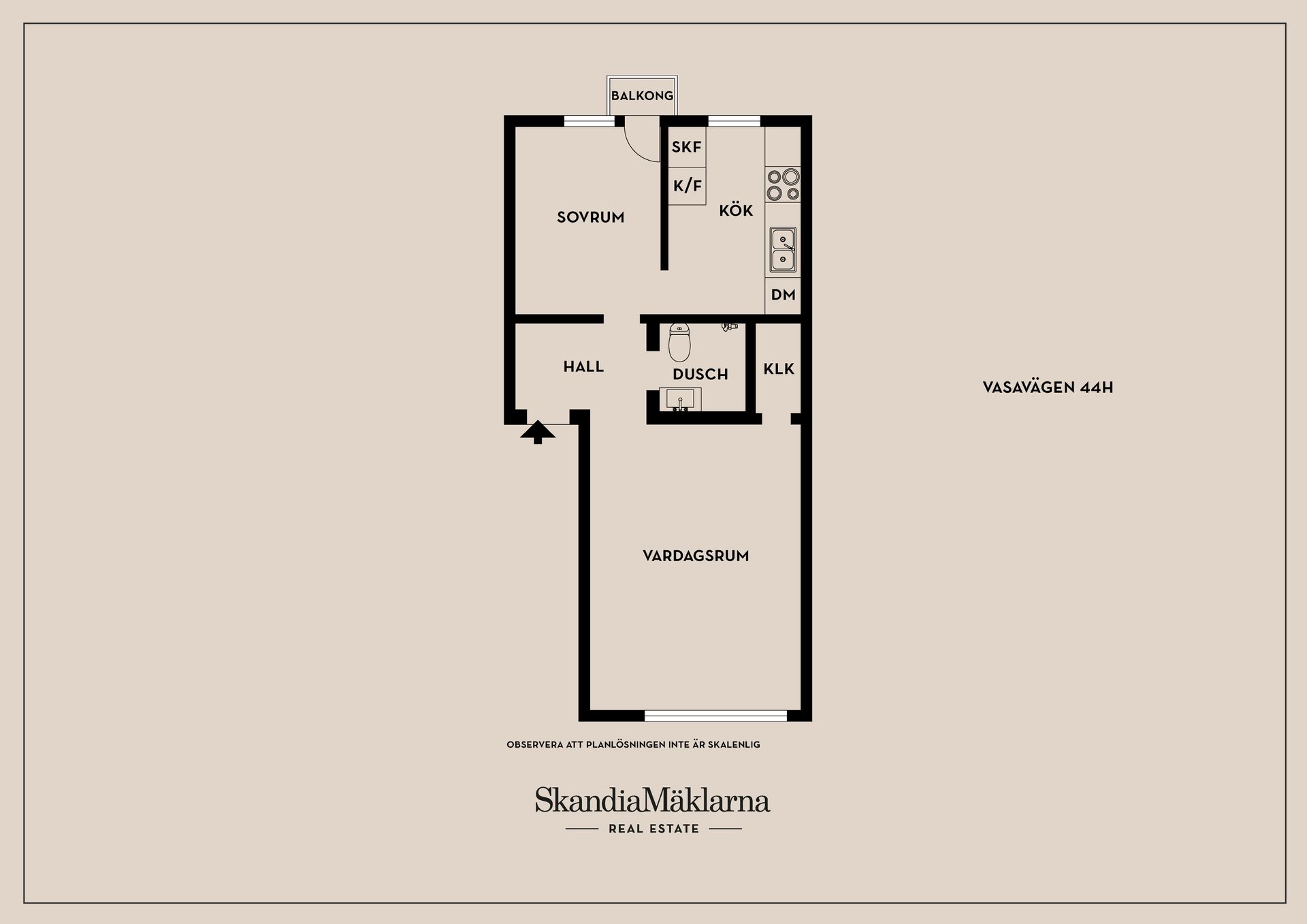 Bostadsrätt, Vasavägen 44H, Centralt/Vasastaden, Linköping