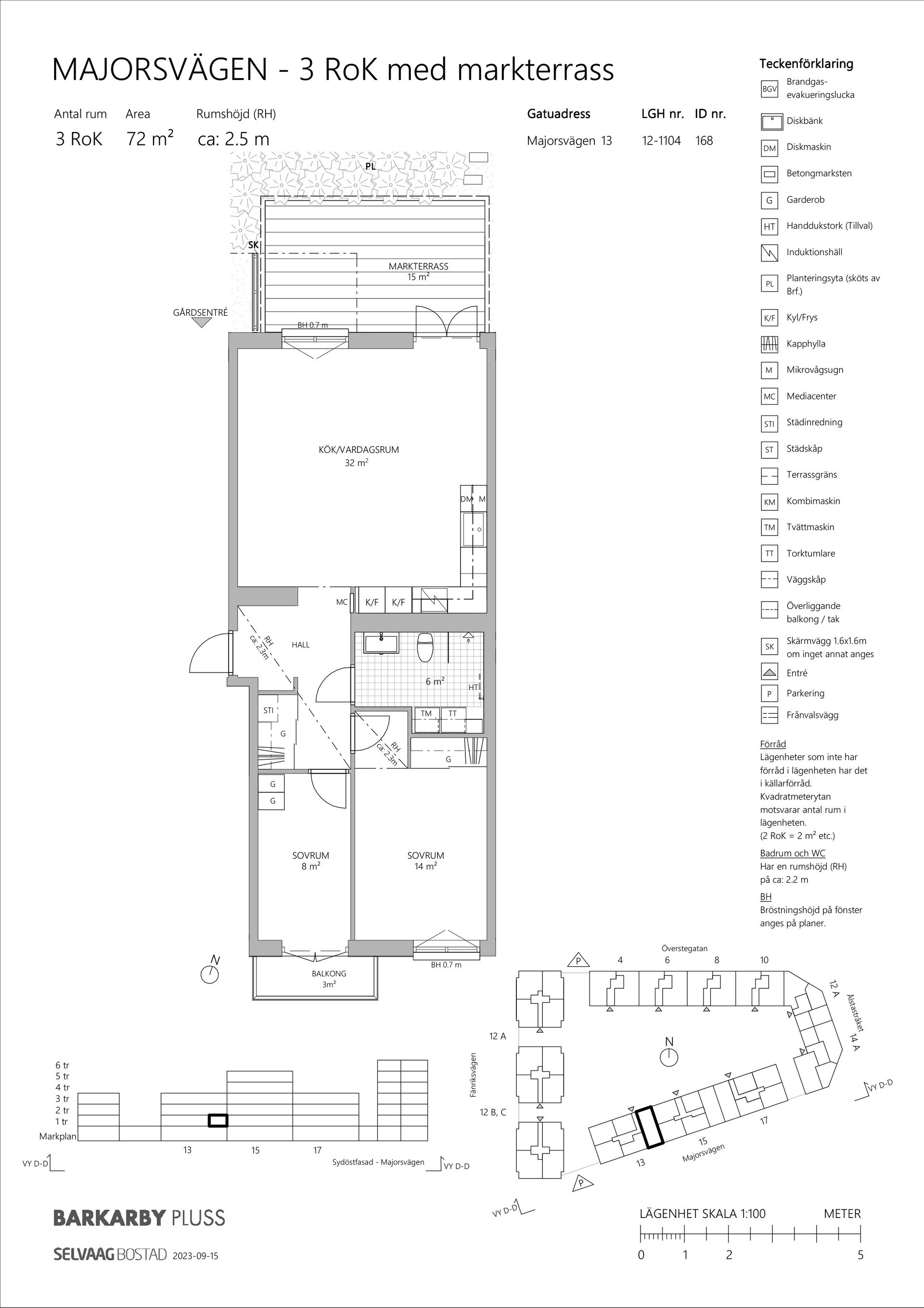 Bostadsrätt, Majorsvägen 13, Barkarbystaden, Järfälla