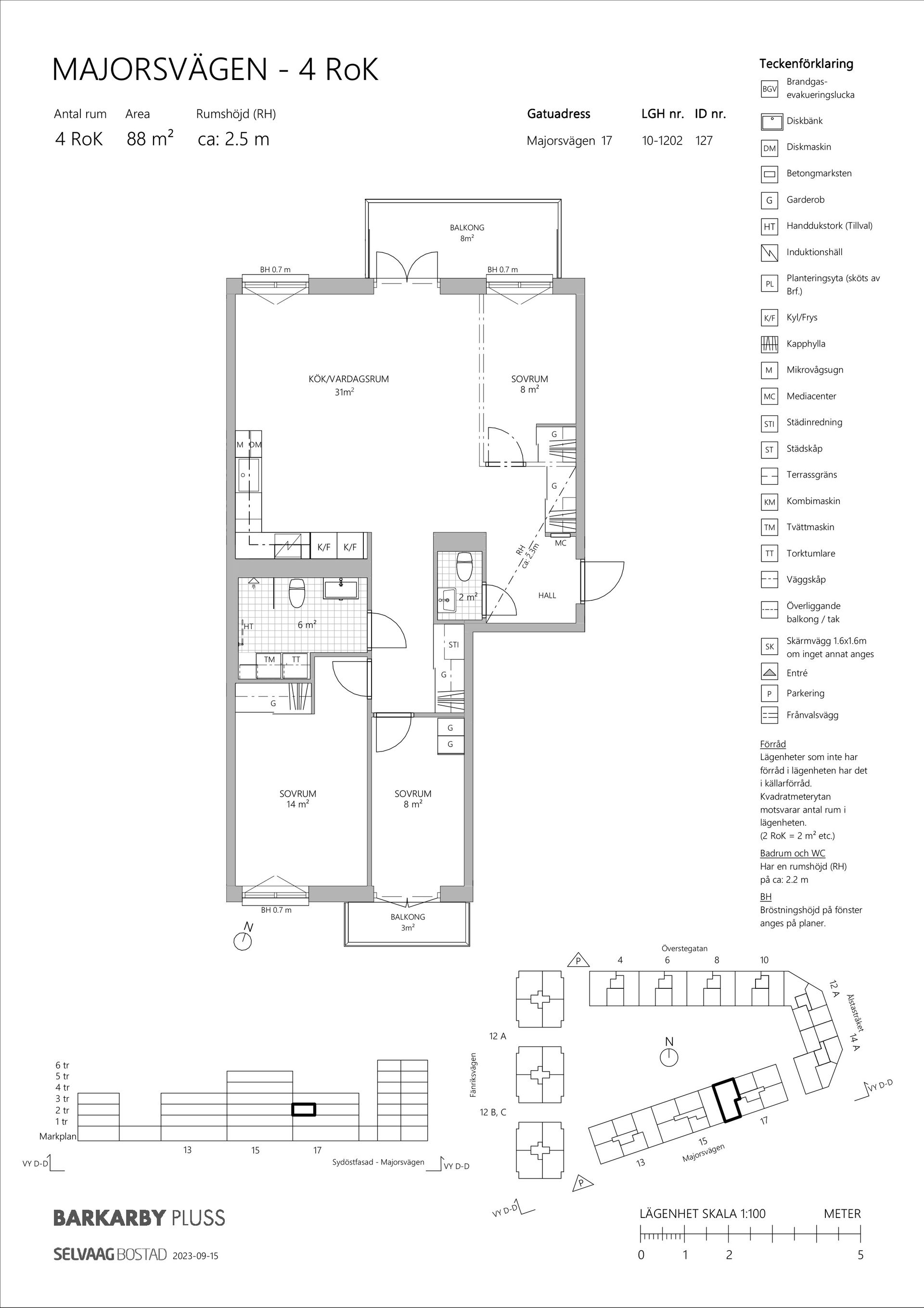 Bostadsrätt, Majorsvägen 17, Barkarbystaden, Järfälla