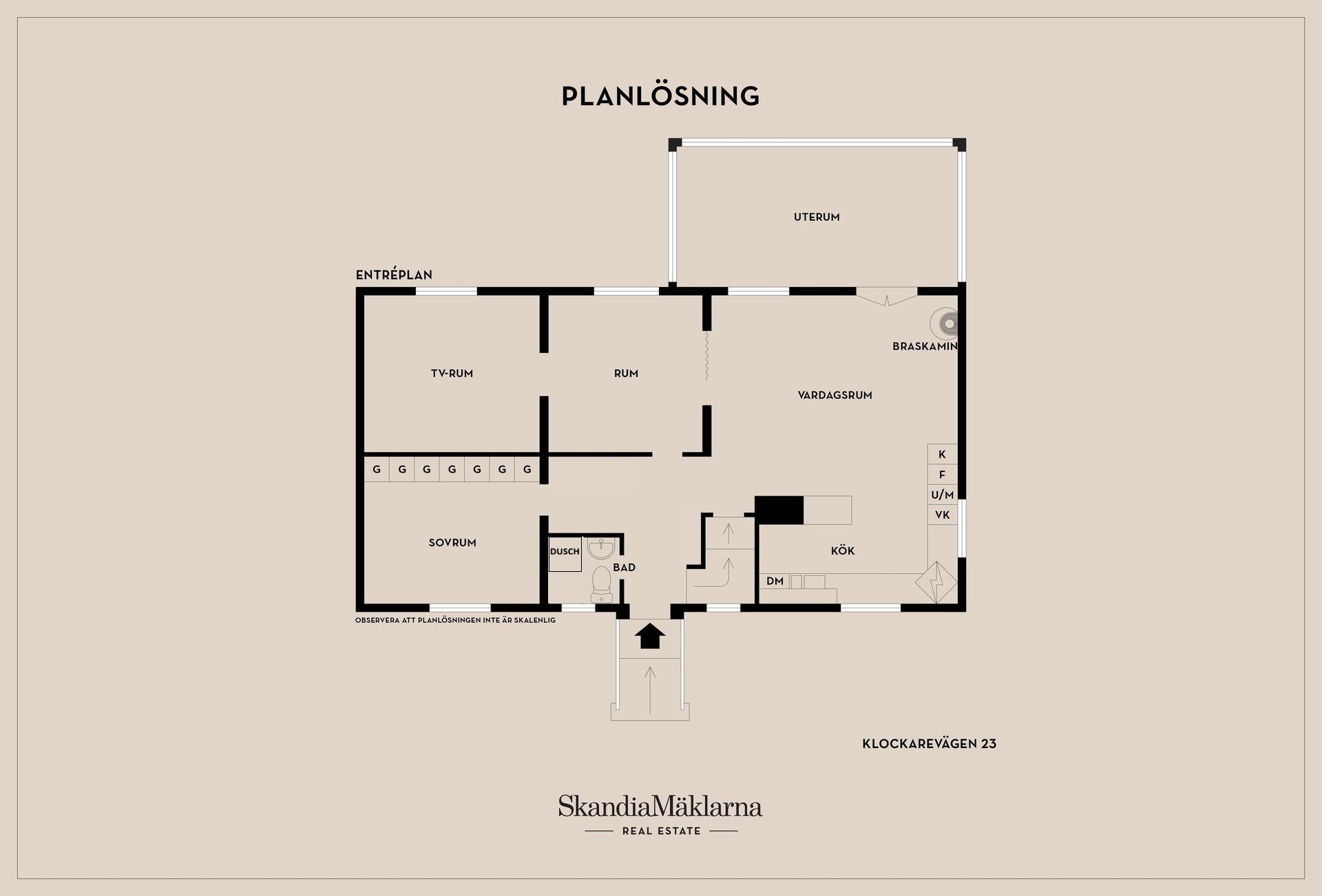 Villa, Klockarevägen 23, Brunnsvik, Motala