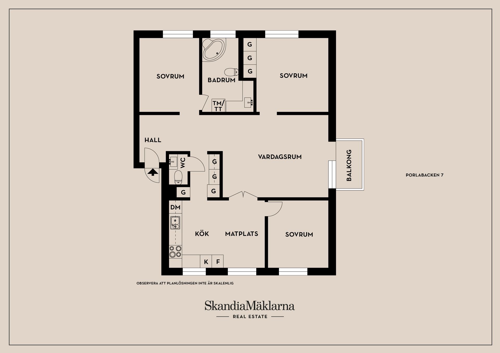 Bostadsrätt, Porlabacken 7, Hagsätra, Stockholm