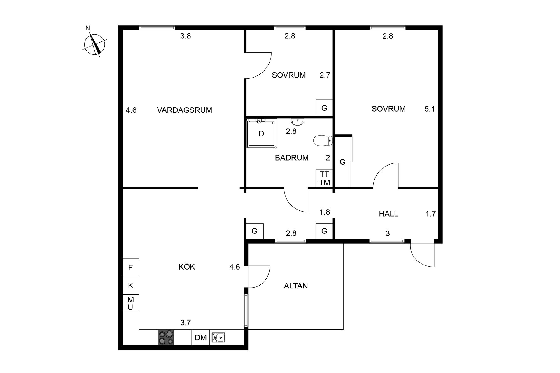 Bostadsrätt, Edsgatan 45C, Nordstan, Vänersborg