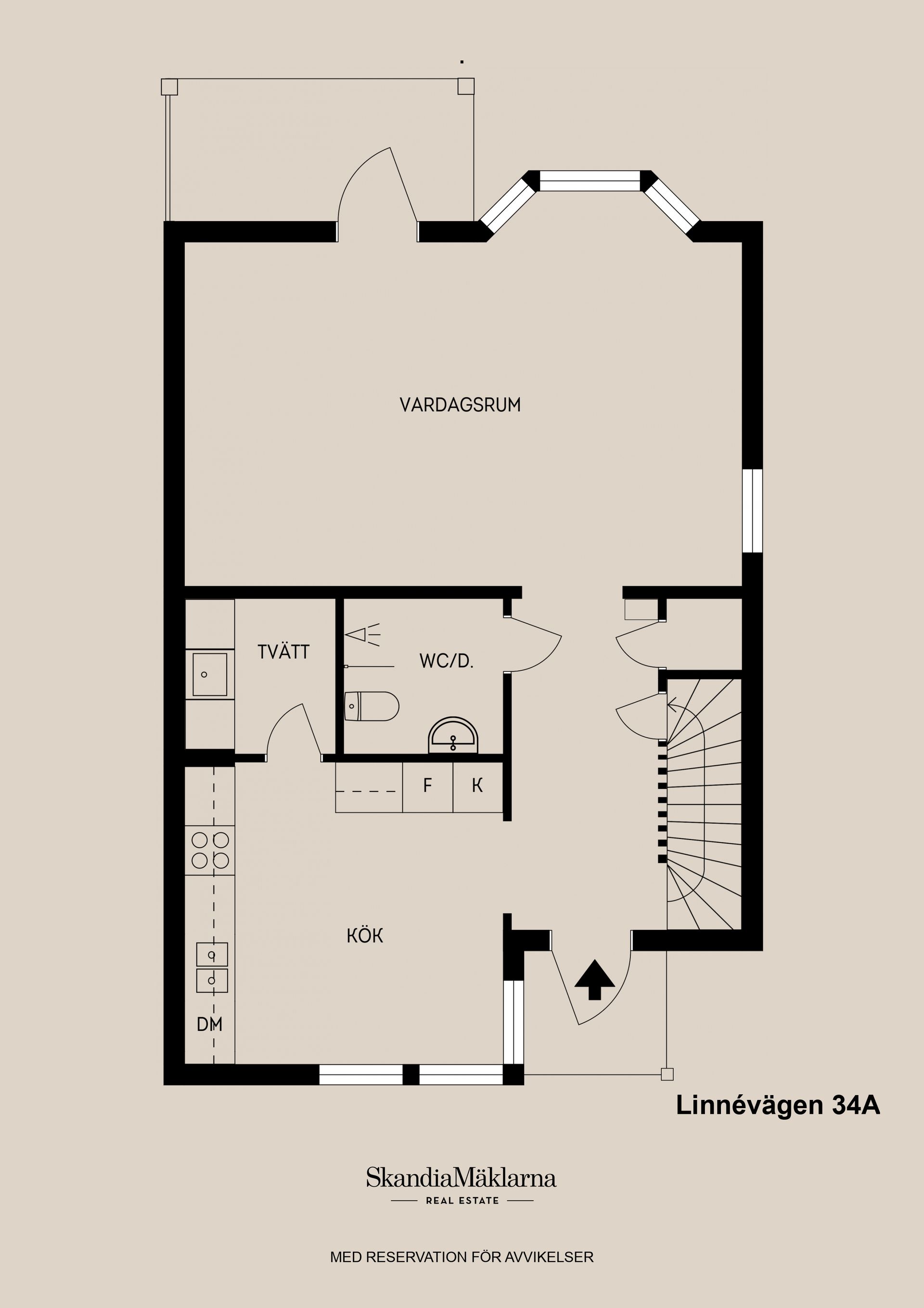 Radhus, Linnévägen 34A, Centralt, Sandviken