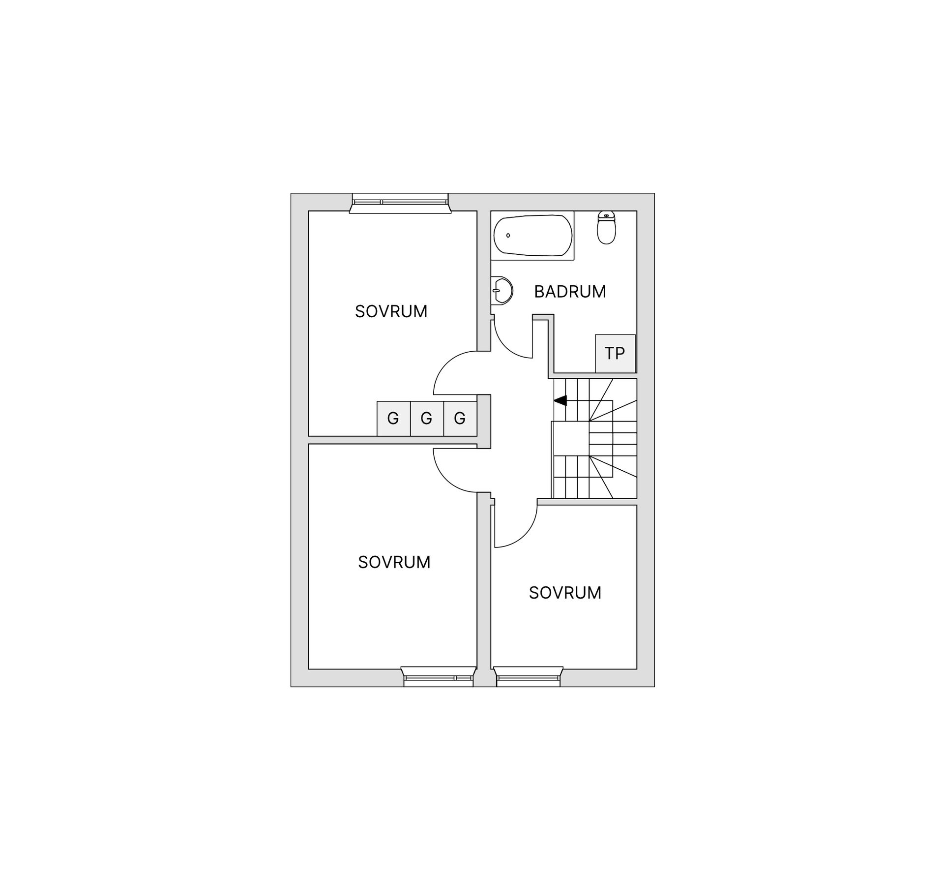 Radhus, Stenhagsvägen 48E, Båtstorp, Österåker
